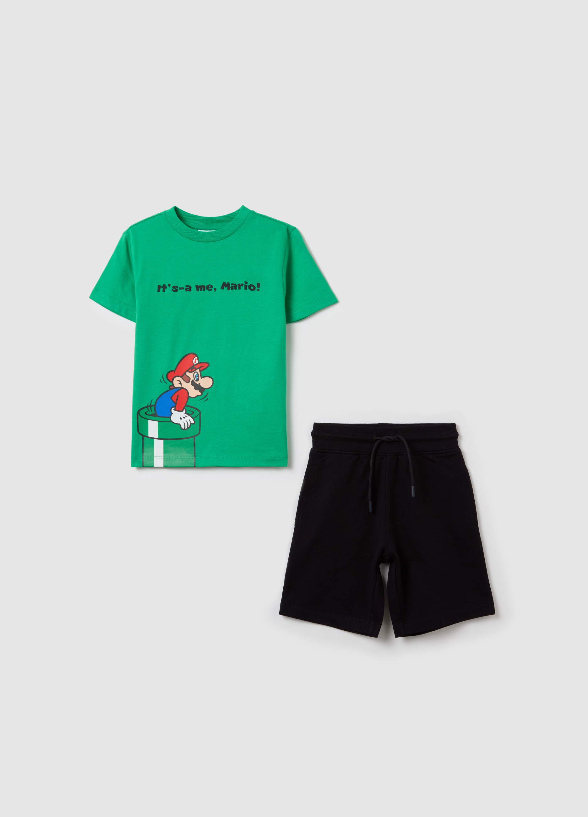 OVS, Jogging Set In Cotone Con Stampa Super Mario™, Bambino, Multicolor, Taglia: 4-5