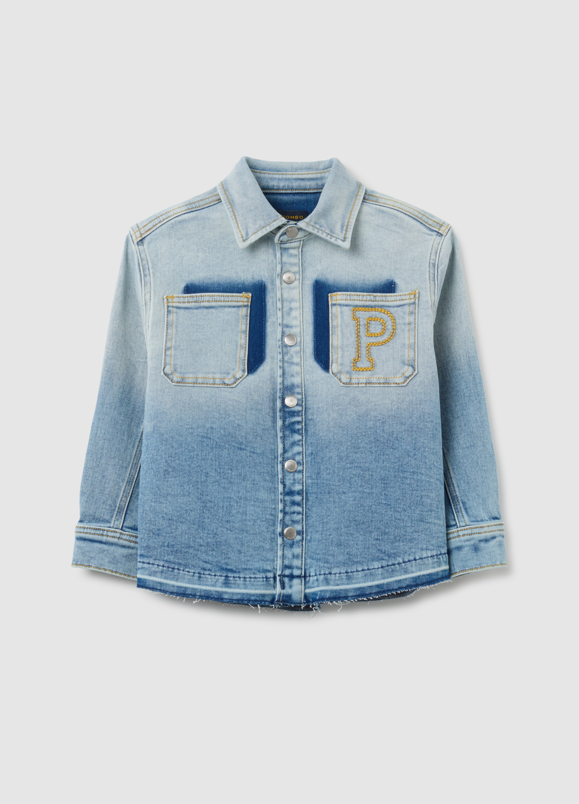 Camisa Vaquera De Niño En Corte Regular, Niño, Azul claro, Talla: 12