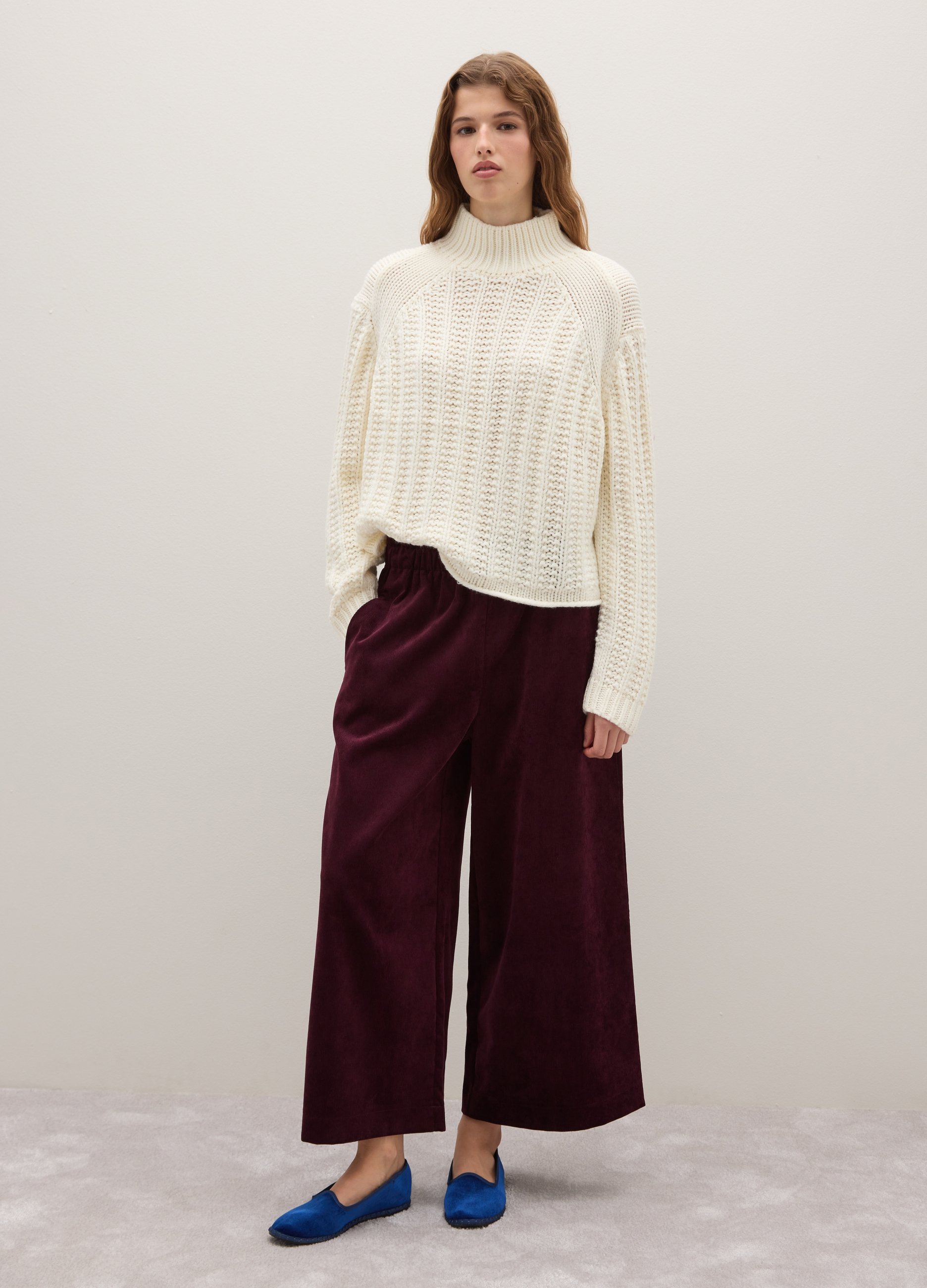 PIOMBO, Pantaloni Bordeaux In Velluto A Coste Regular Fit, Donna, Rosso, Taglia: XL