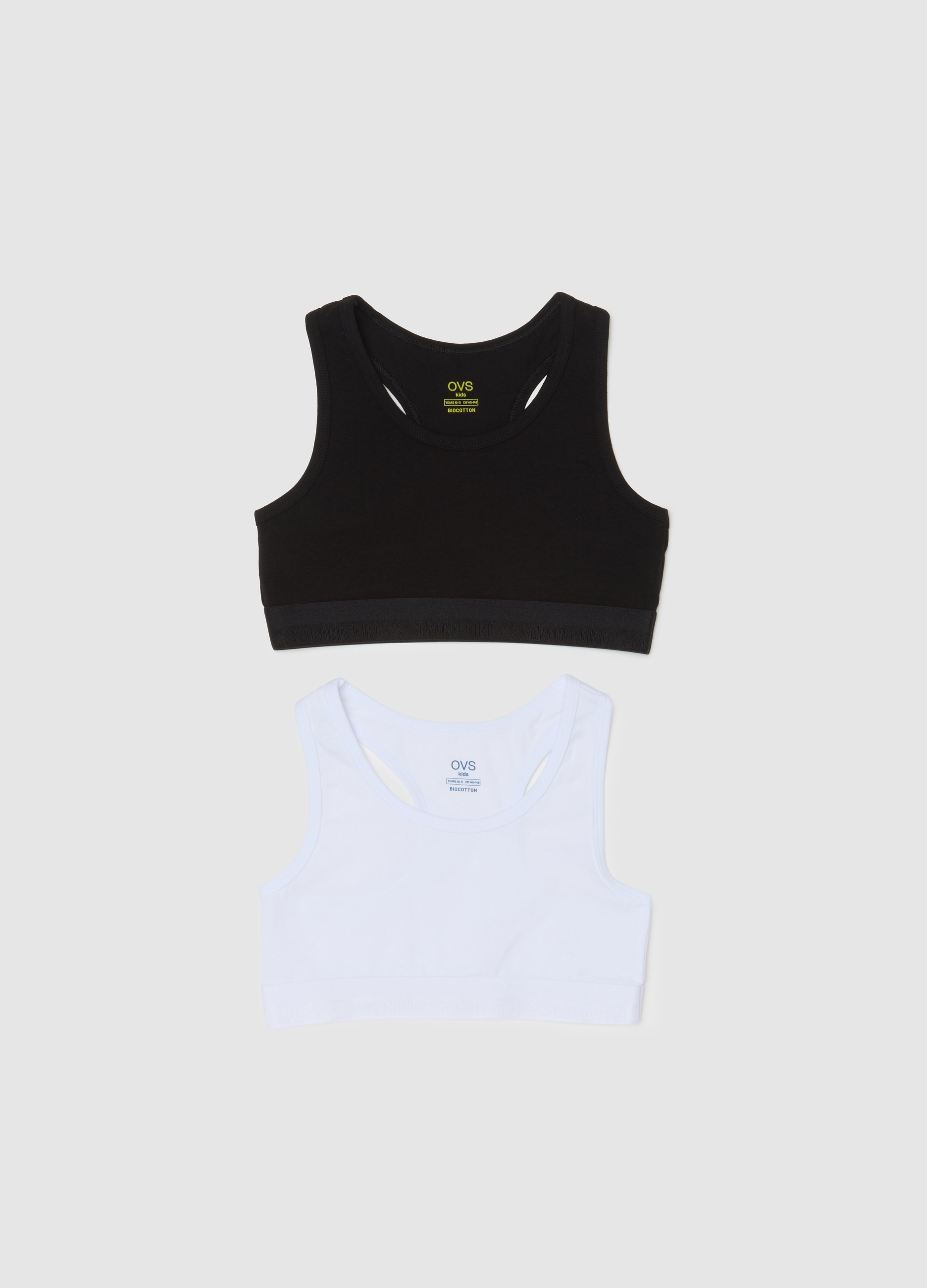 OVS KIDS, Set Bipack Top Sportivi Da Ragazza In Cotone Multicolor Elasticizzato, Bambina, Multicolor, Taglia: 14-15