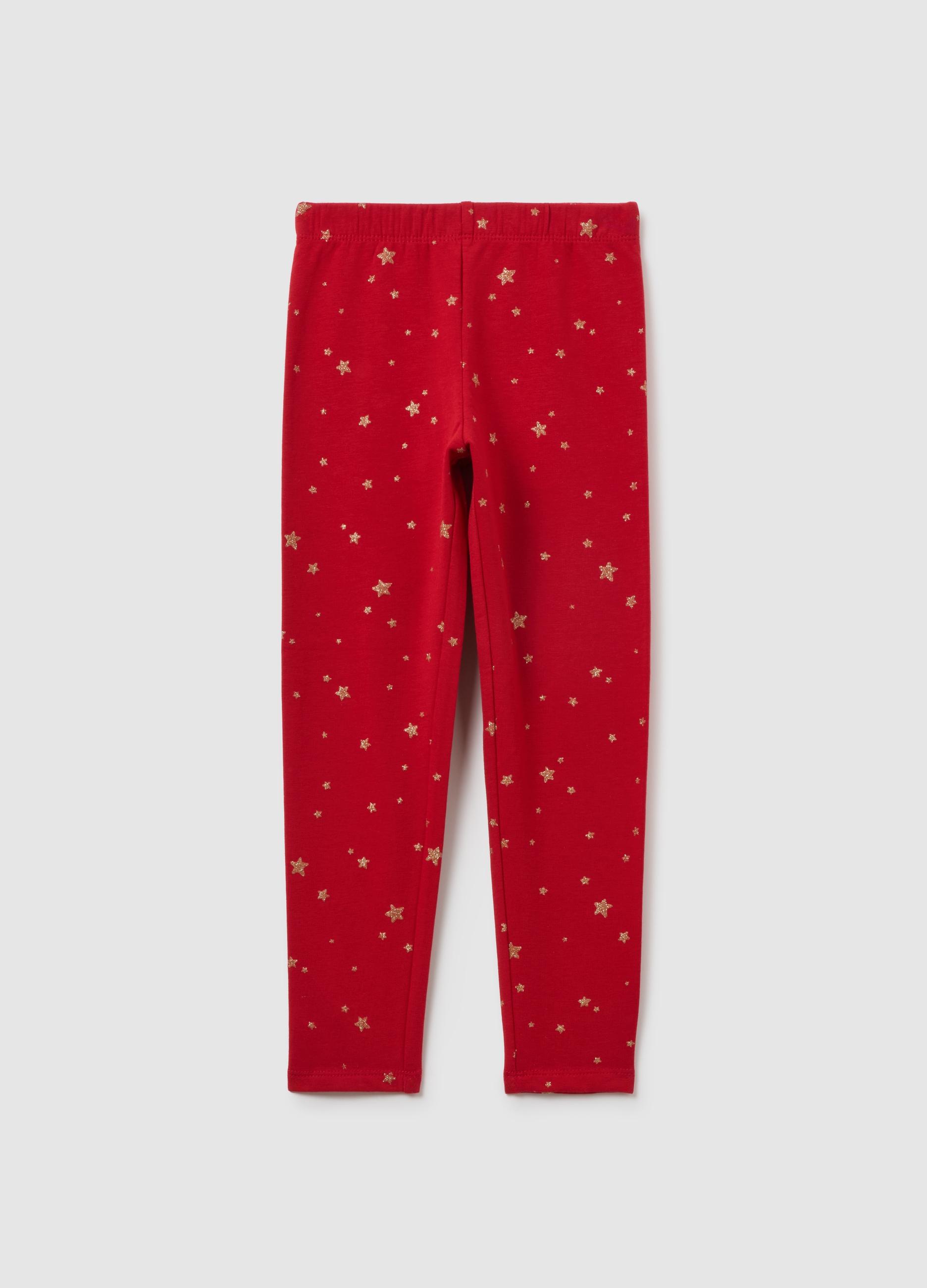 OVS KIDS, Leggings Ajustados Rojos Para Niña De Algodón Elástico Con Estampados, Niña, Rojo, Talla: 8-9