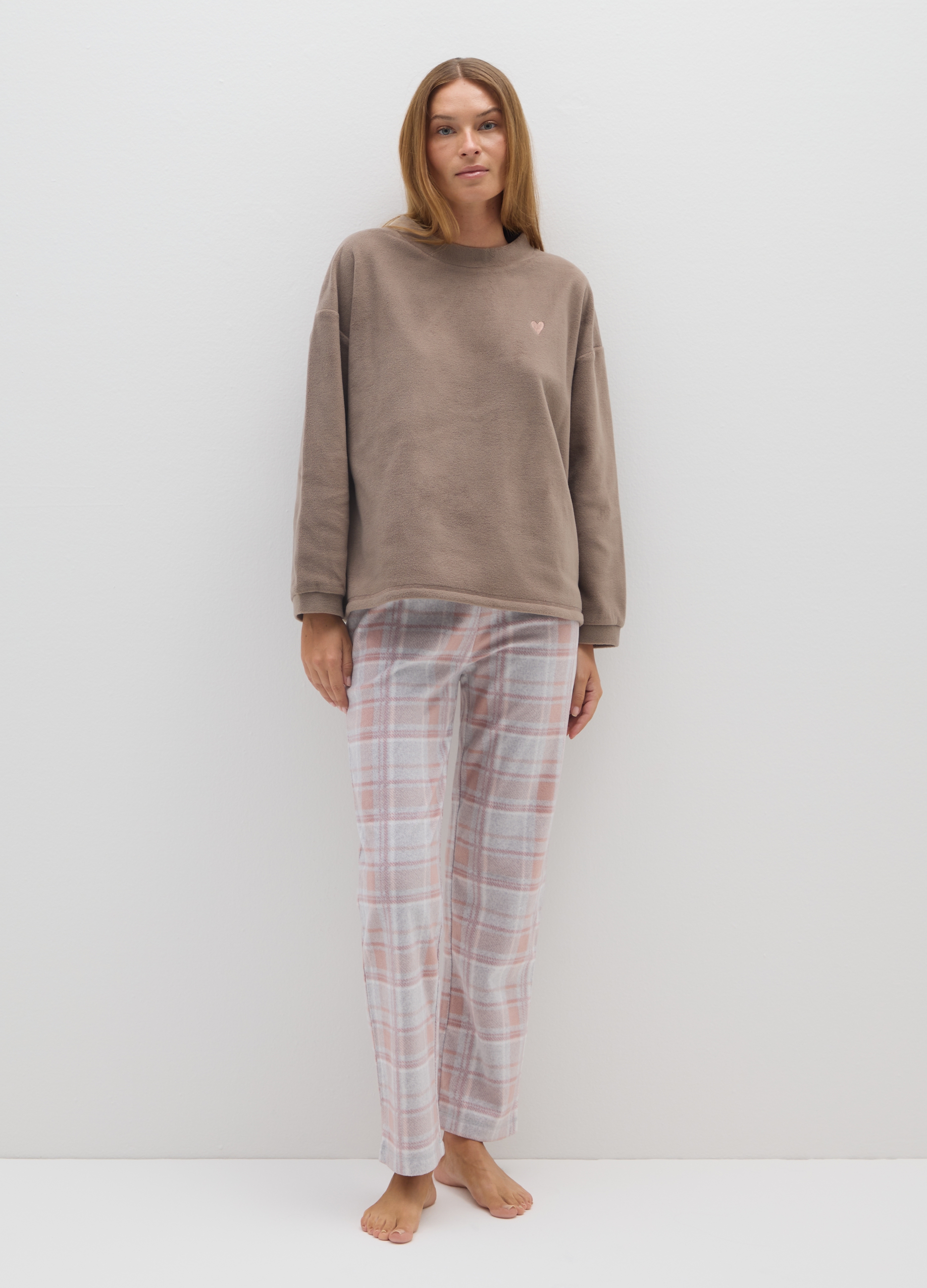 Pantalones De Pijama Multicolor De Corte Regular, Mujer, Gris/rosa, Talla: XL