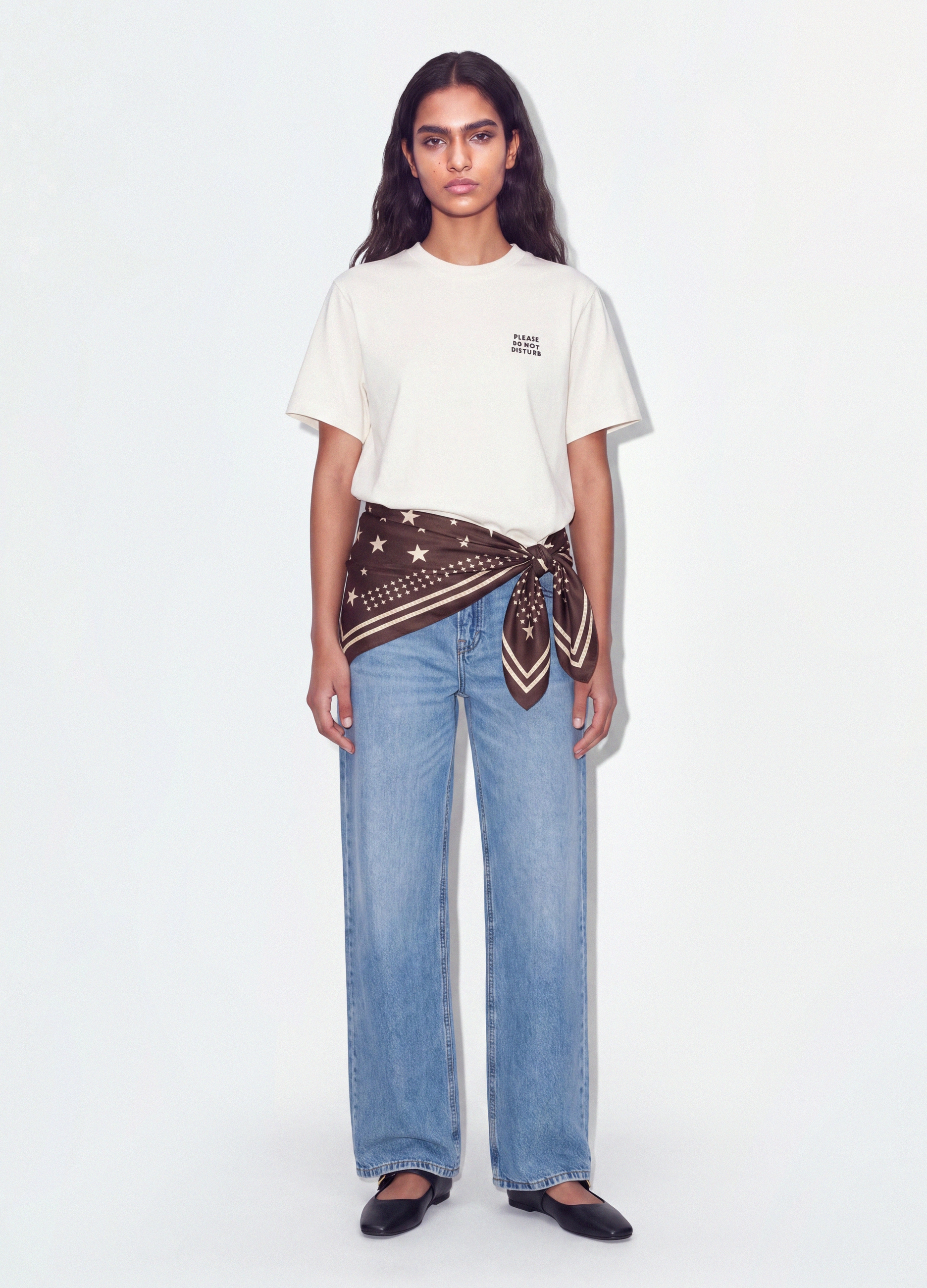 B.ANGEL, T-shirt Bianca Relaxed Fit In Puro Cotone Con Scritta Sul Petto, Donna, Bianco, Taglia: XXS