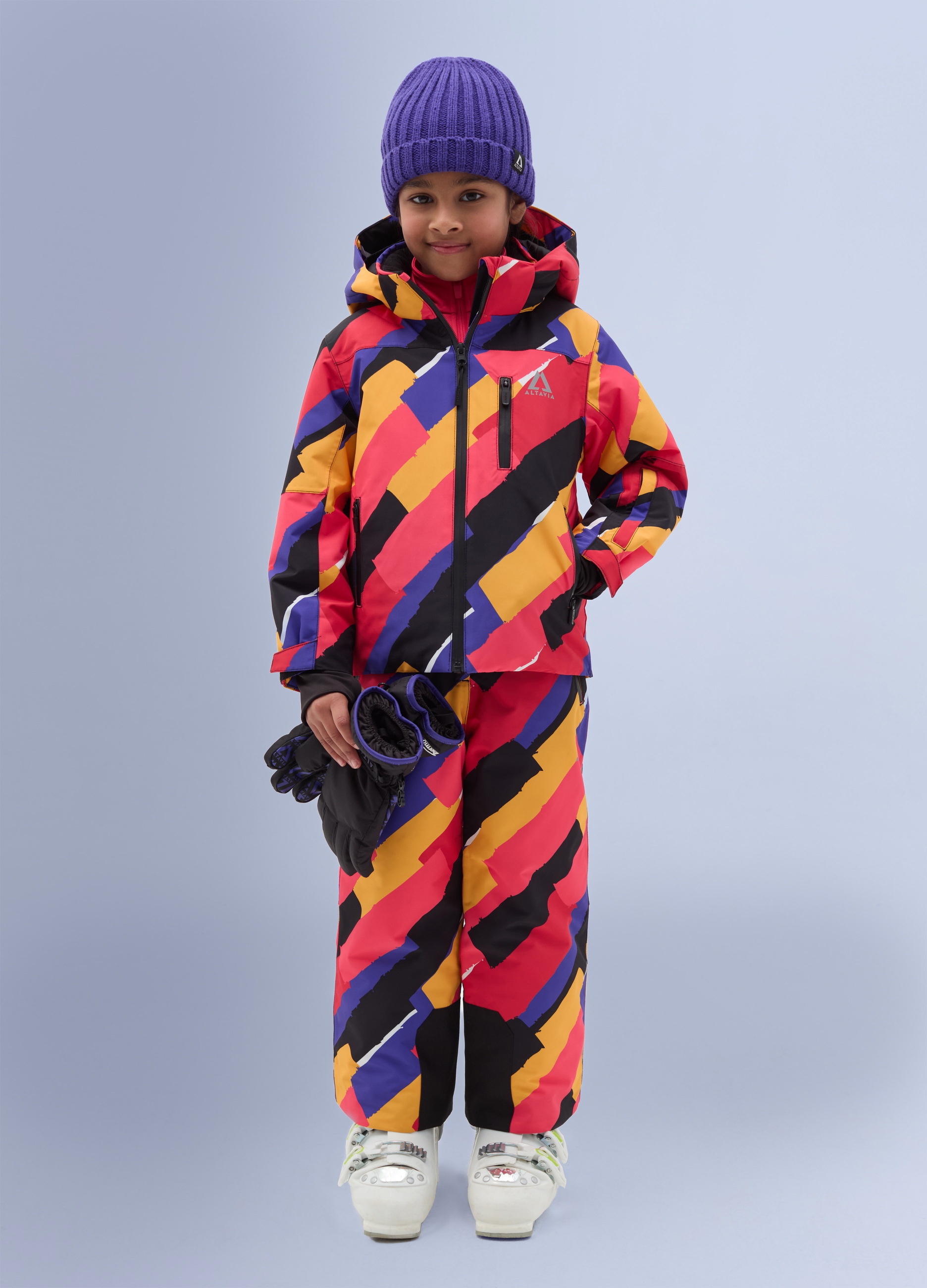 ALTAVIA, Pantaloni Da Sci Con Bretelle Altavia With Deborah Compagnoni, Bambina, Multicolor, Taglia: 12