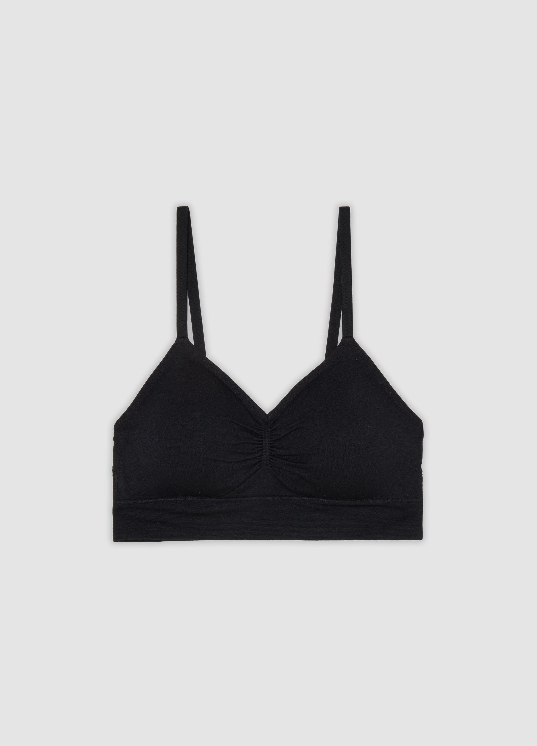 OVS, Reggiseno Bralette Nero In Tessuto Elasticizzato Senza Imbottitura, Donna, Nero, Taglia: S