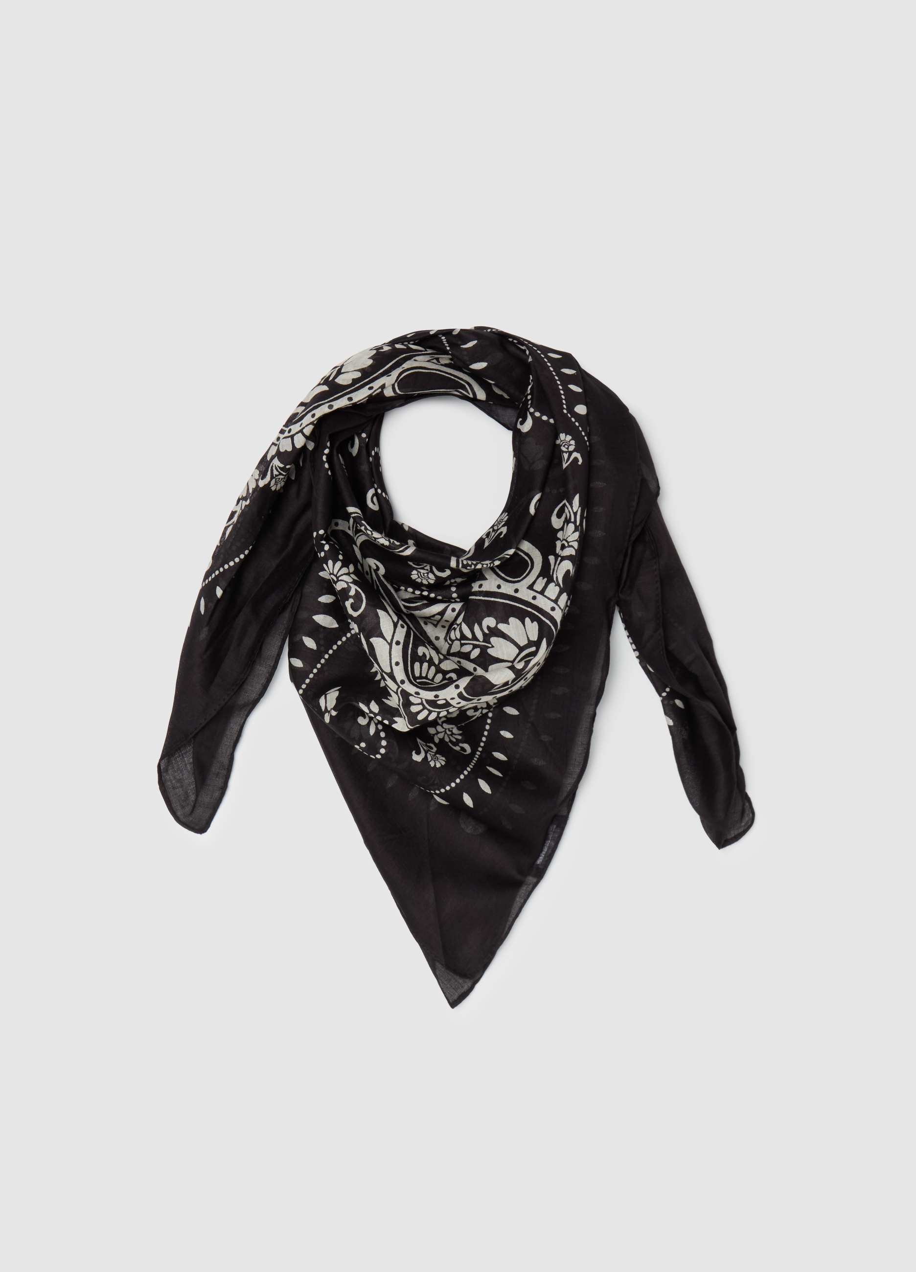 PIOMBO, Foulard Con Stampa Paisley Contemporary, Donna, Multicolor, Taglia: ONE SIZE