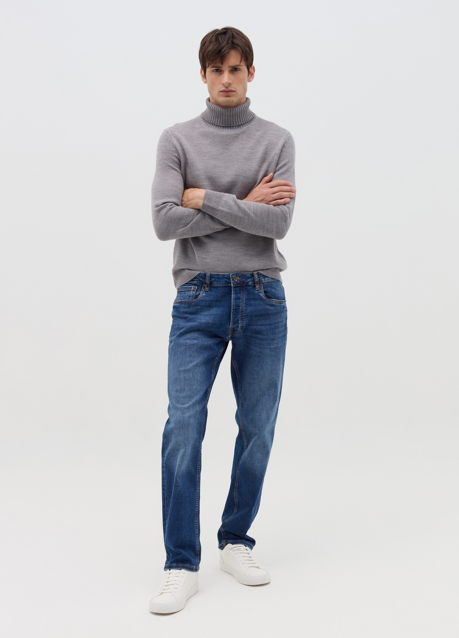 OVS, Pullover A Collo Alto, Uomo, Grigio, Taglia: XXL