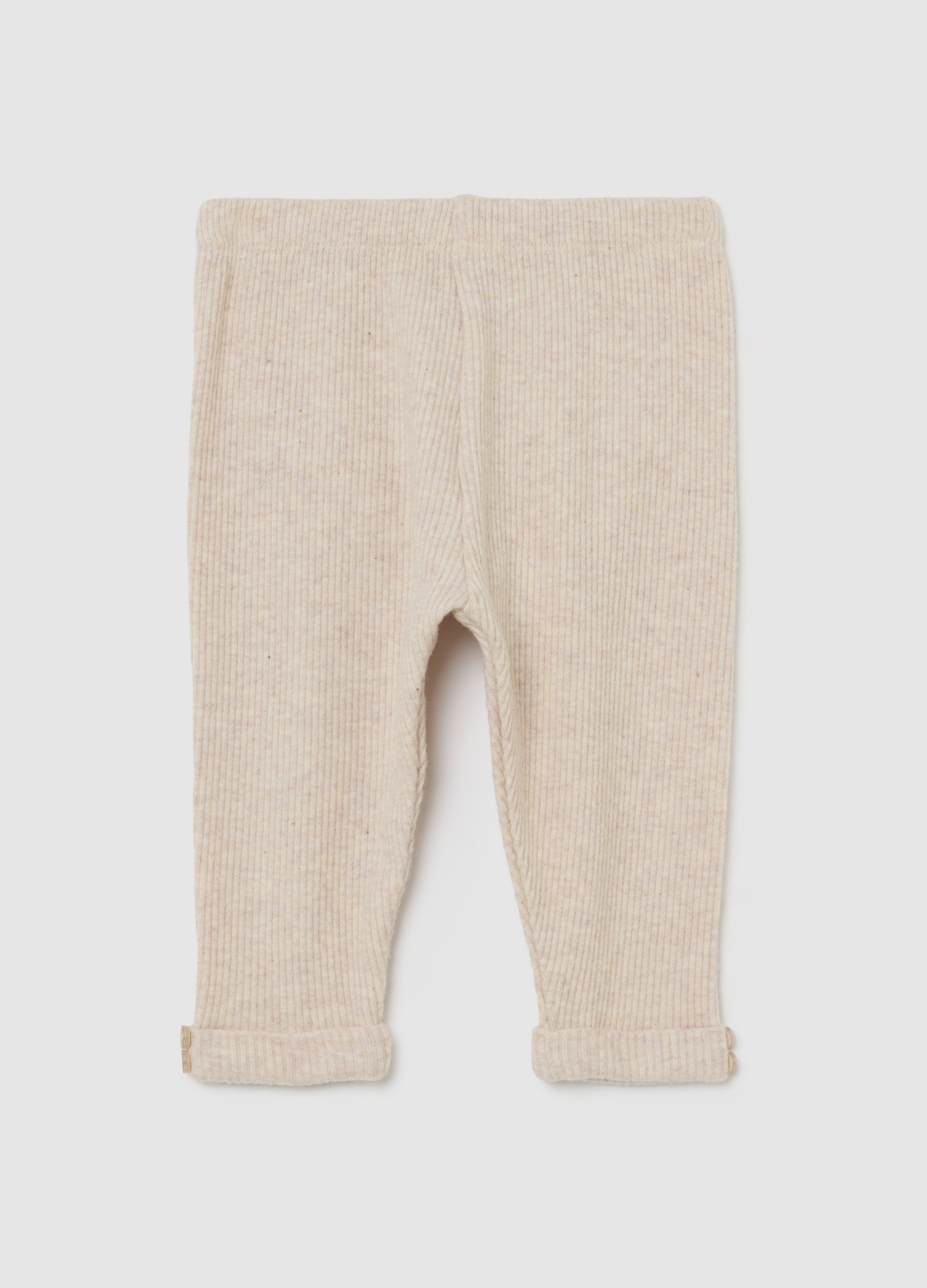 FAGOTTINO, Leggings Da Neonata In Misto Cotone Beige Slim Fit, Beige, Taglia: 6-9