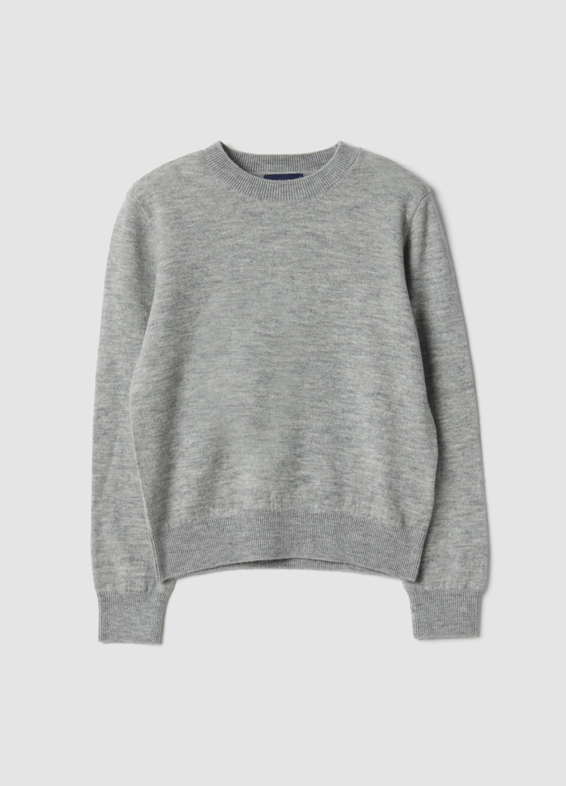 PIOMBO KIDS, Maglione Grigio In Pura Lana A Maniche Lunghe Regular Fit, Bambina, Grigio, Taglia: 8