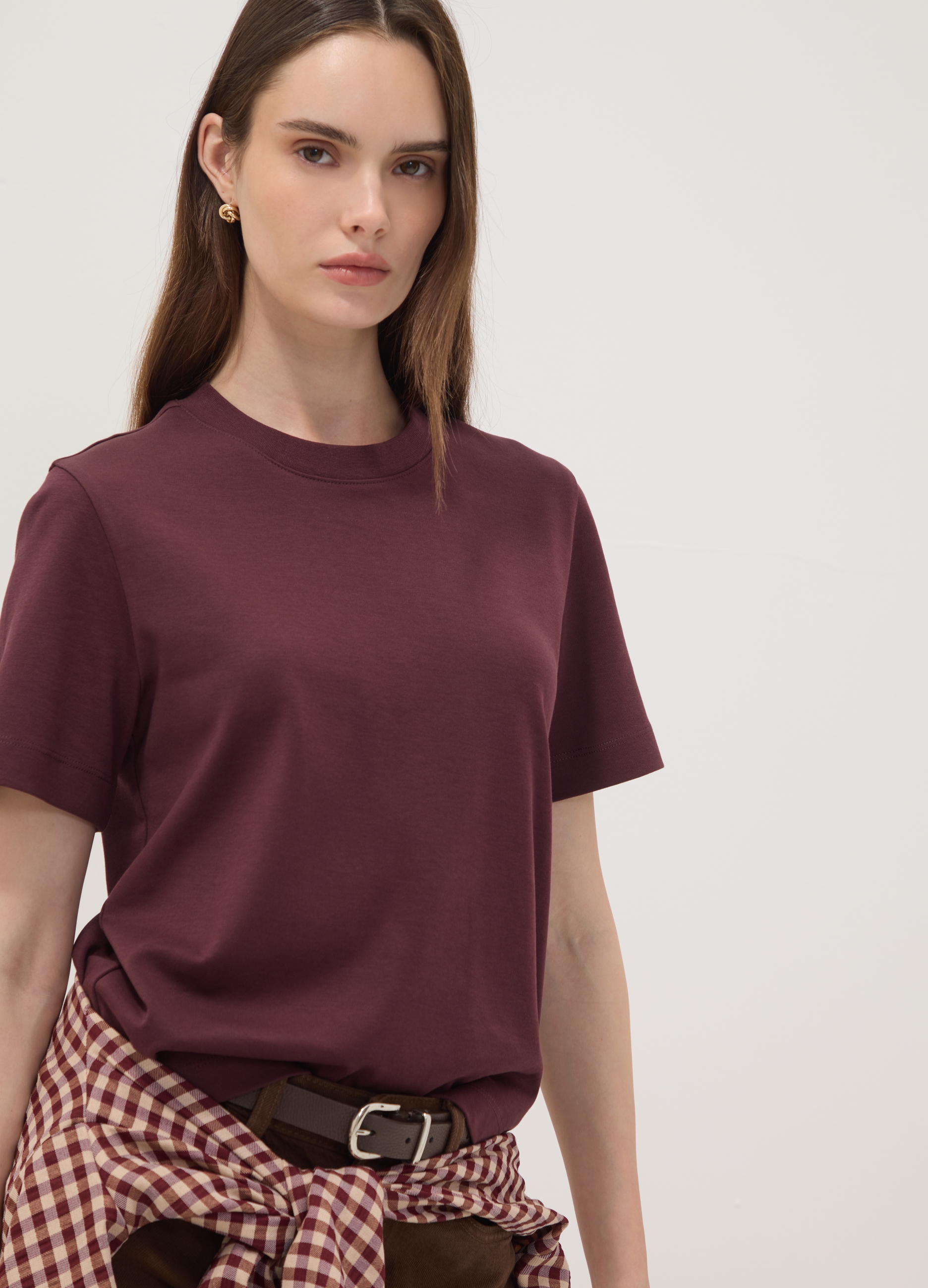 OVS, T-shirt The Iconic Tee Viola In Puro Cotone Relaxed Fit, Donna, Viola, Taglia: XS