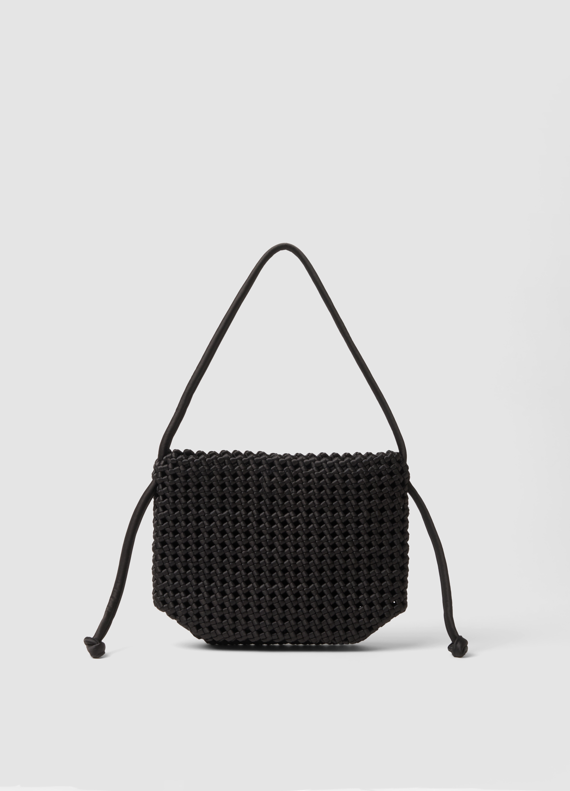 Piombo Contemporary, Bolso Trenzado Negro Con Correa Ajustable, Mujer, Gunmetal, Talla: FASUL