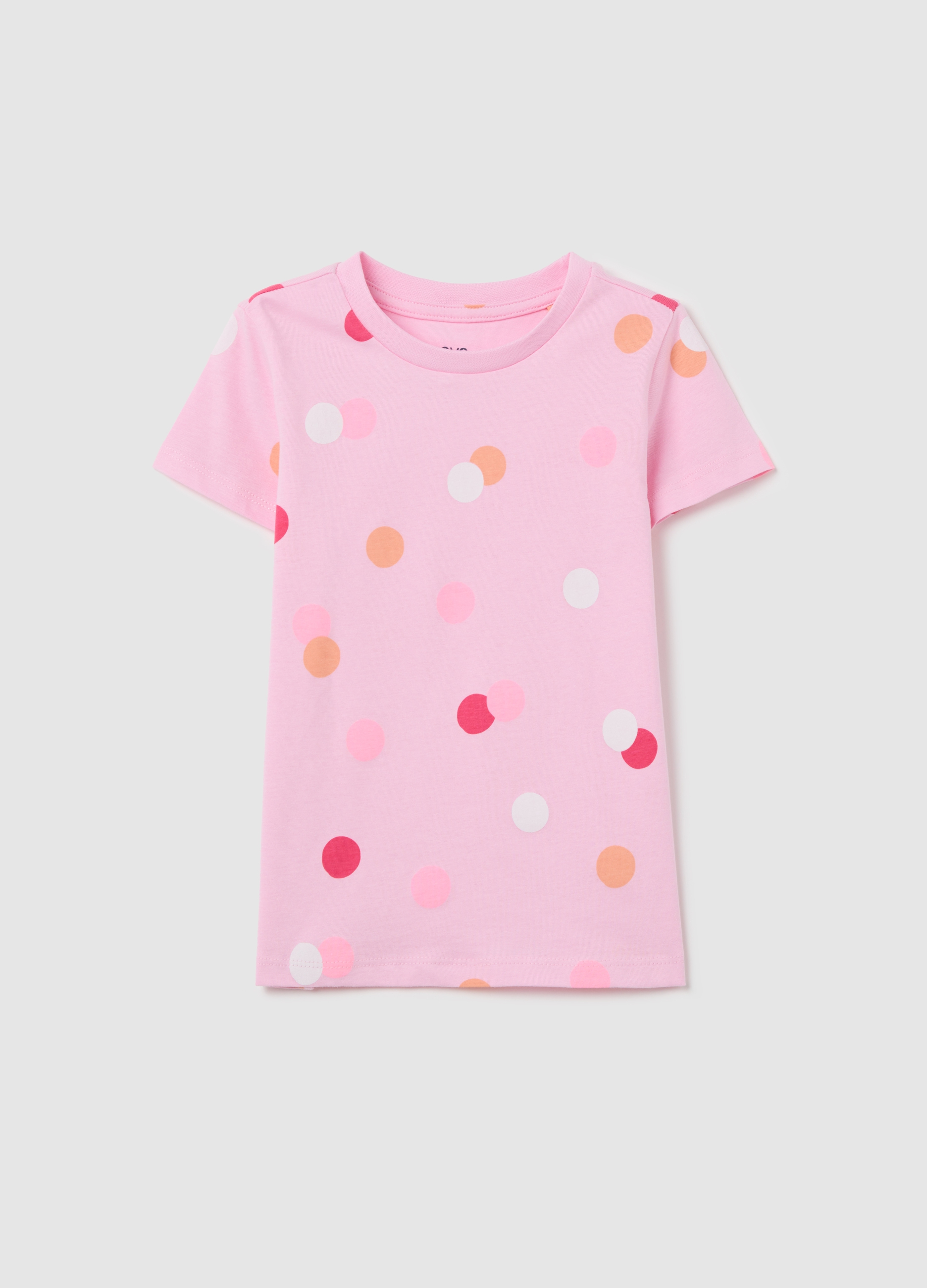 OVS, T-shirt Rosa In Cotone Con Stampa, Bambina, Rosa, Taglia: 5-6