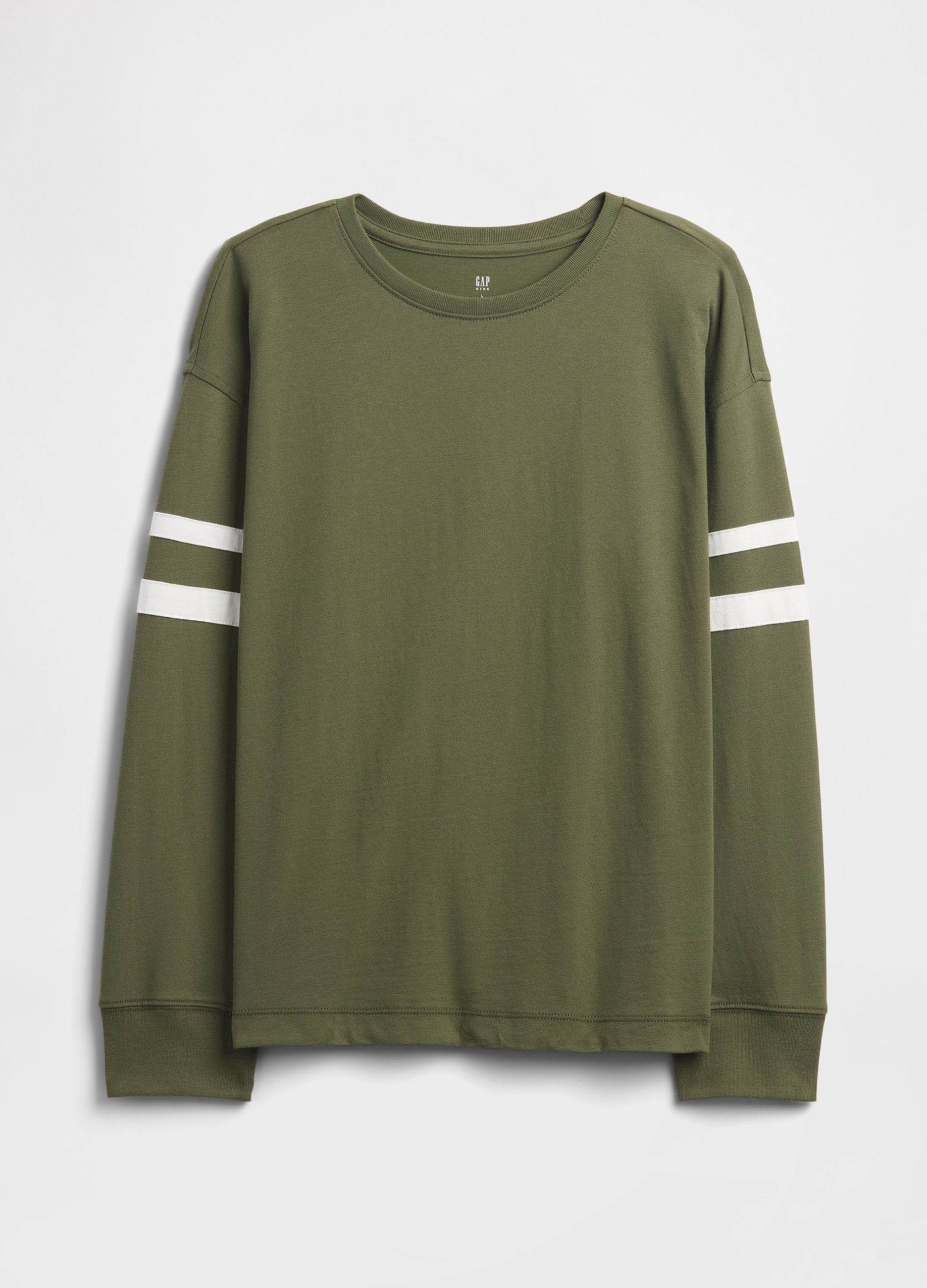 GAP KIDS, Maglietta Manica Lunga In Cotone, Bambino, Verde, Taglia: S/114-130
