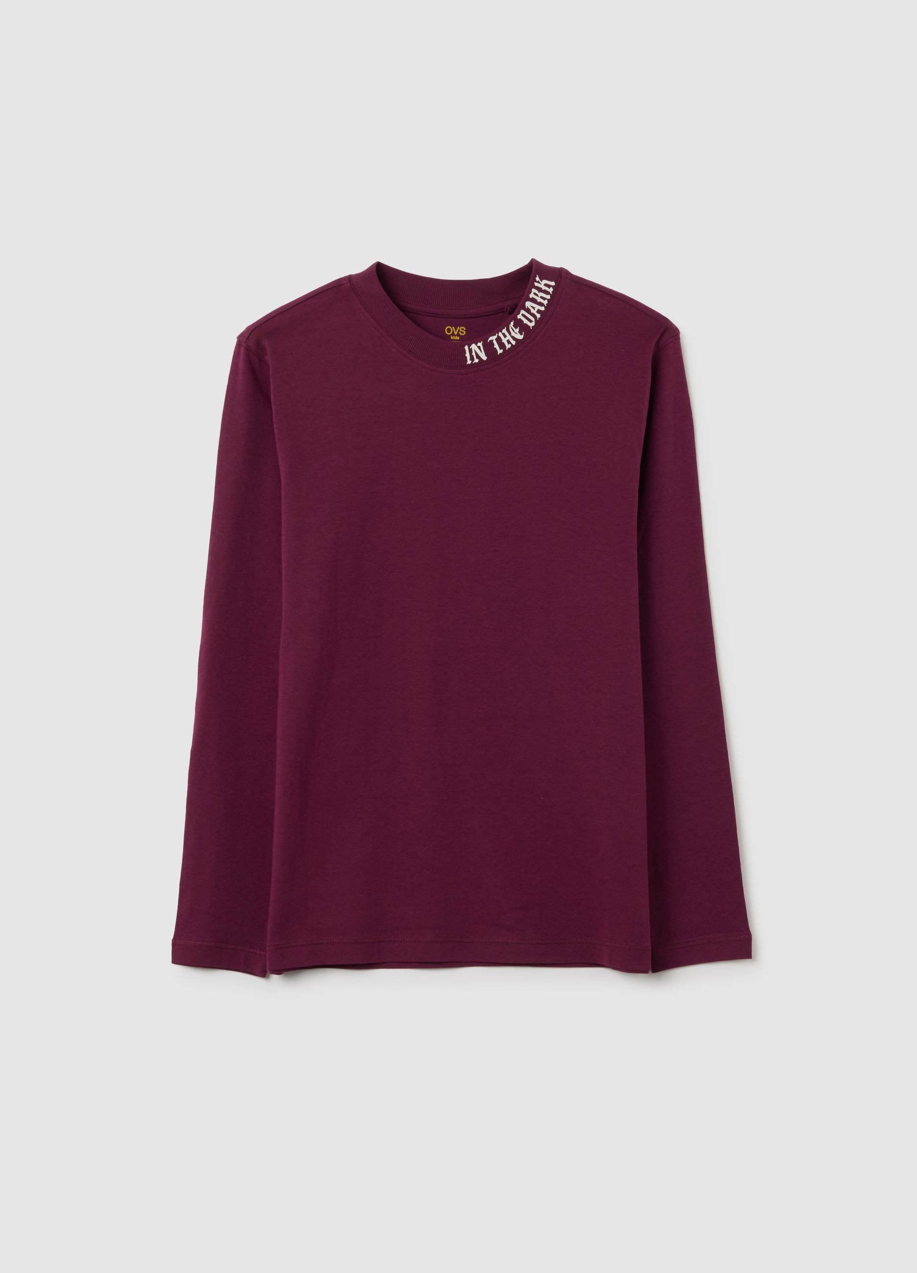 OVS, Maglia Da Ragazzo In Puro Cotone Rosso Regular Fit, Junge, Dunkelrot, Größe: 10-11