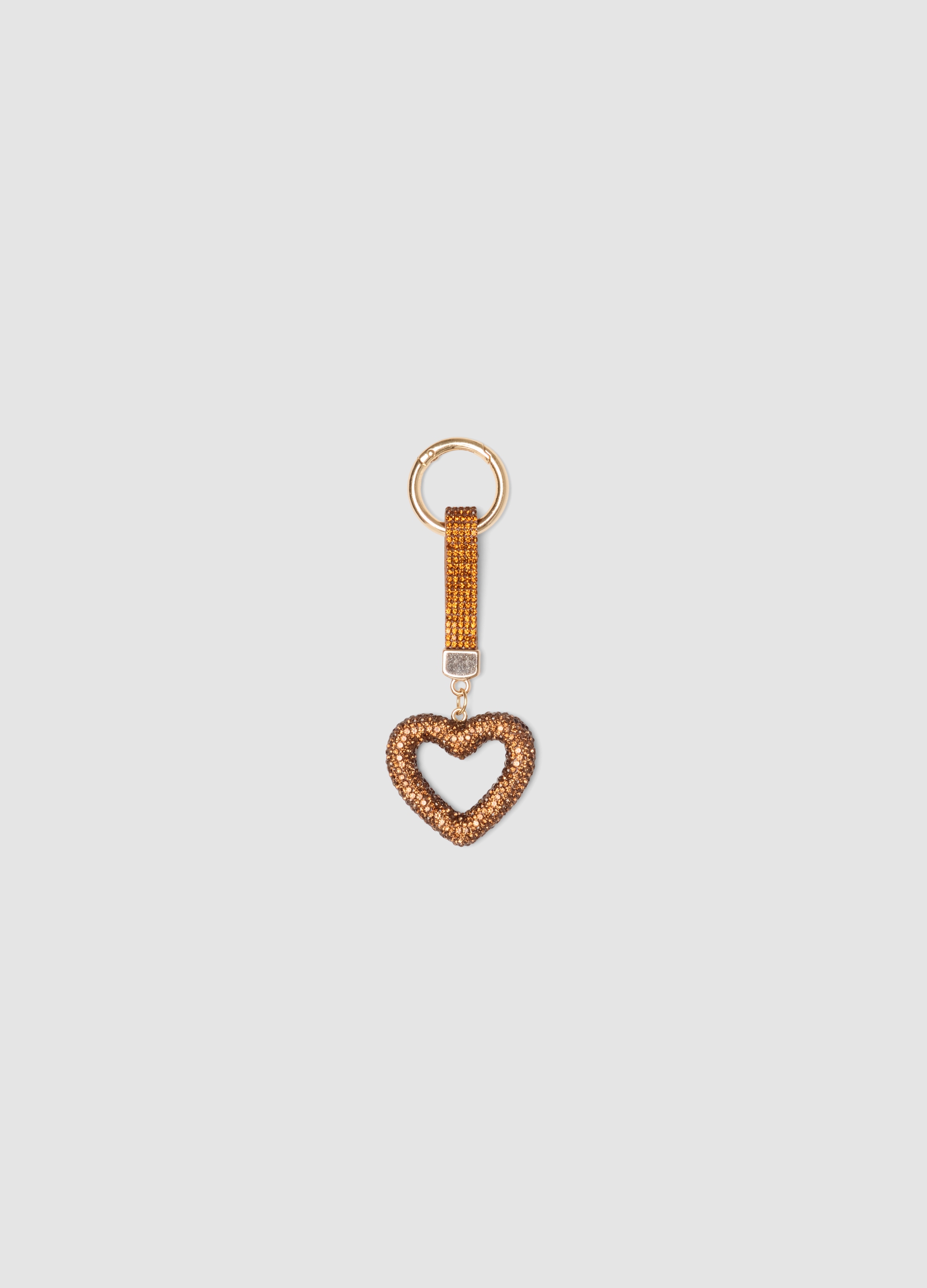 OVS, Portachiavi Marrone Con Cuore Decorato, Donna, Marrone, Taglia: ONE SIZE