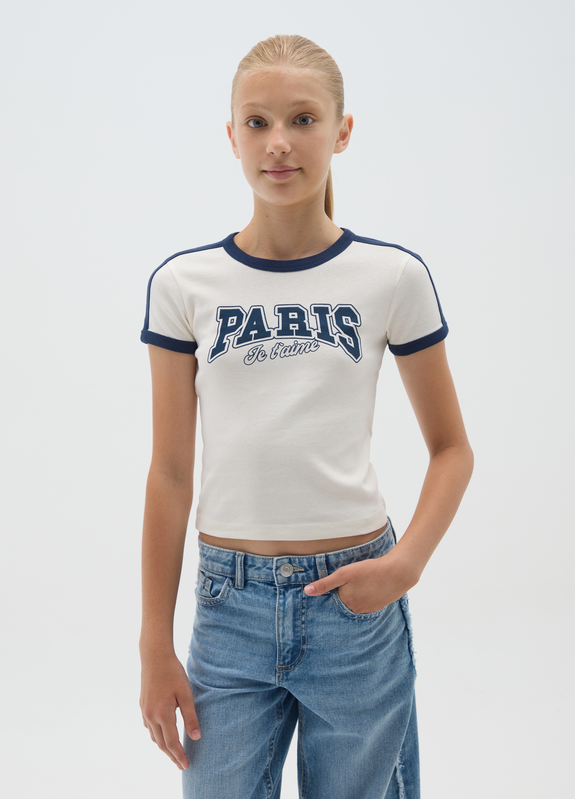 OVS, T-shirt Da Ragazze In Puro Cotone Multicolor Fitted, Bambina, Multicolor, Taglia: 10-11