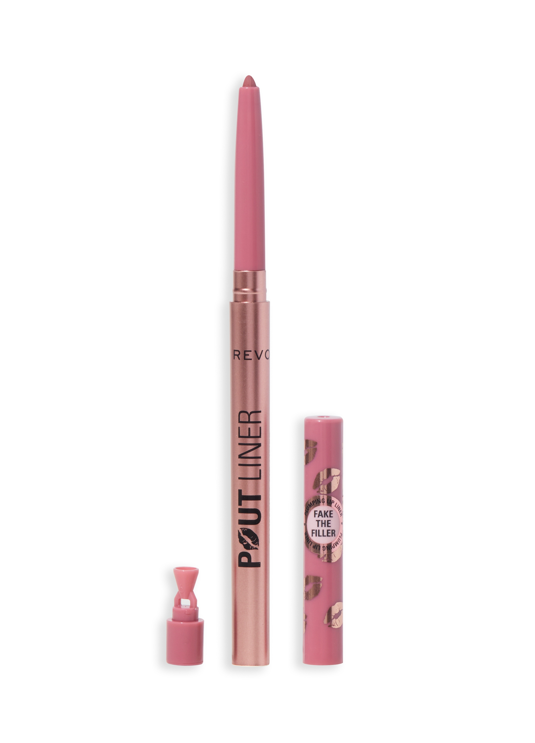 REVOLUTION, Pout Bomb Plumping Matita Labbra Kiss Baby Pink, Donna, Rosa, Taglia: FASUL