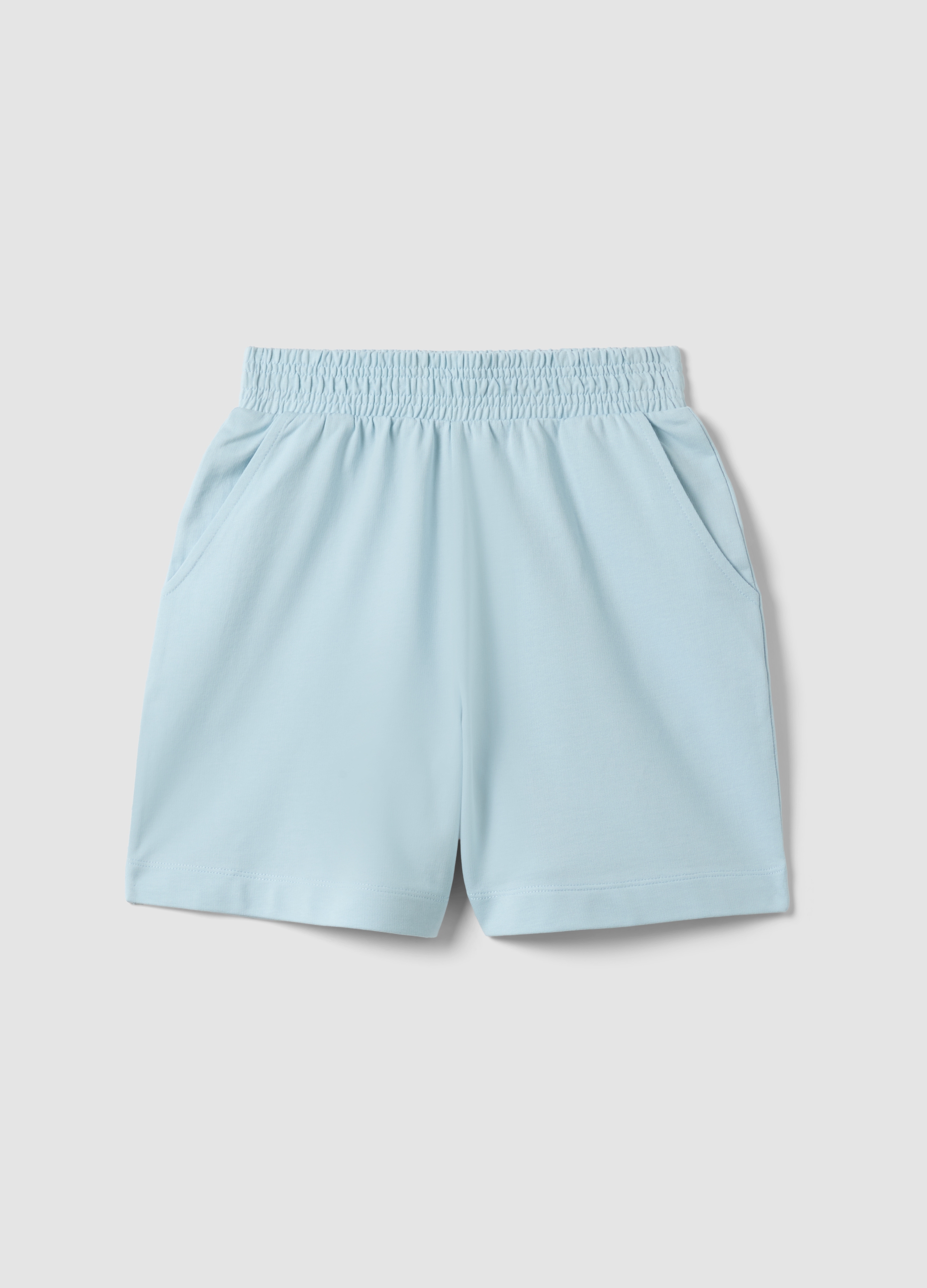OVS KIDS, Shorts Azul De Algodón Puro Para Niña Con Ajuste Oversize, Niña, Azul claro, Talla: 11-12