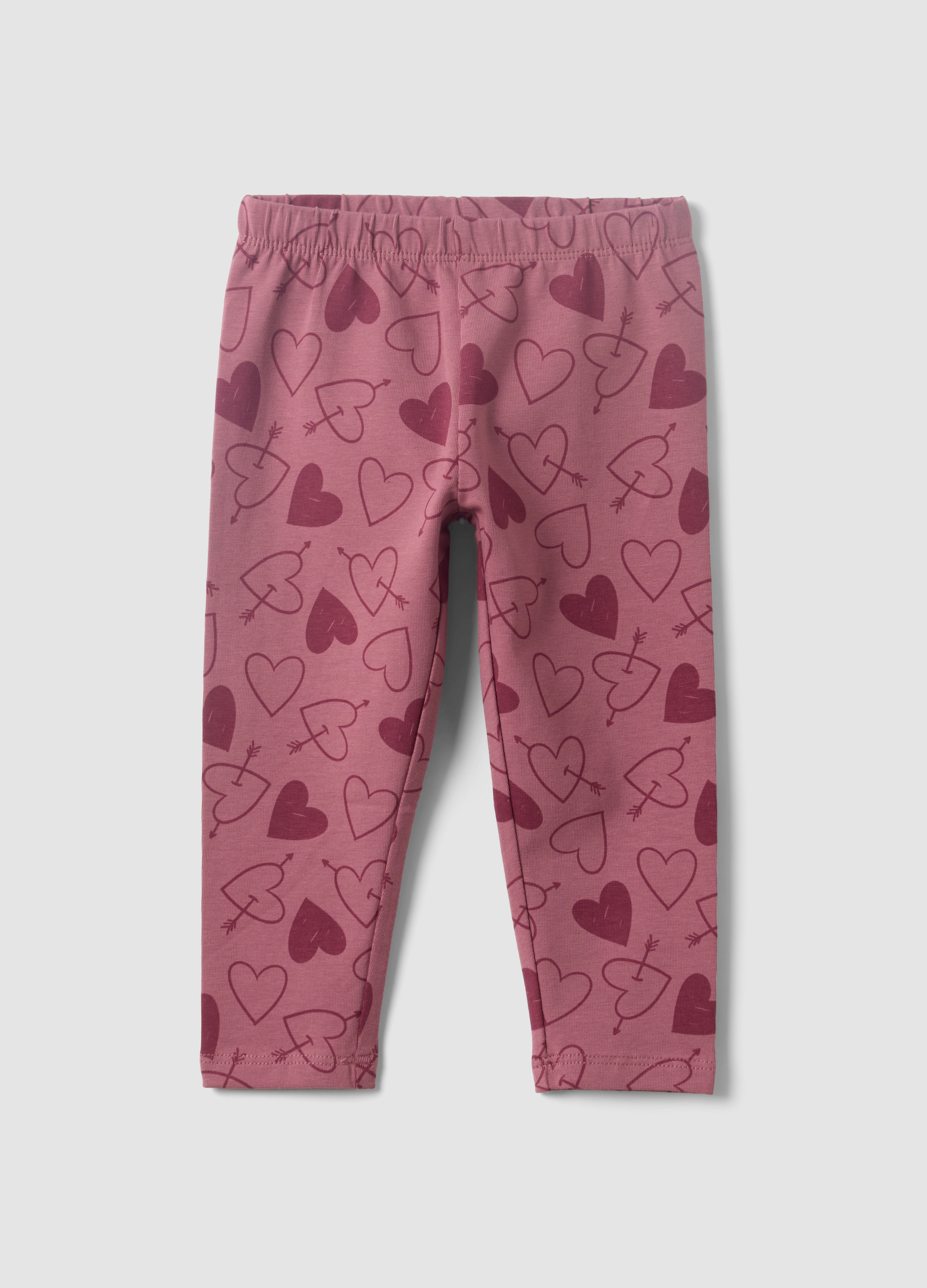 FAGOTTINO, Leggings Viola In Misto Cotone Organico Con Fantasia Animalier Per Bimba, Bambina, Viola, Taglia: 12-18