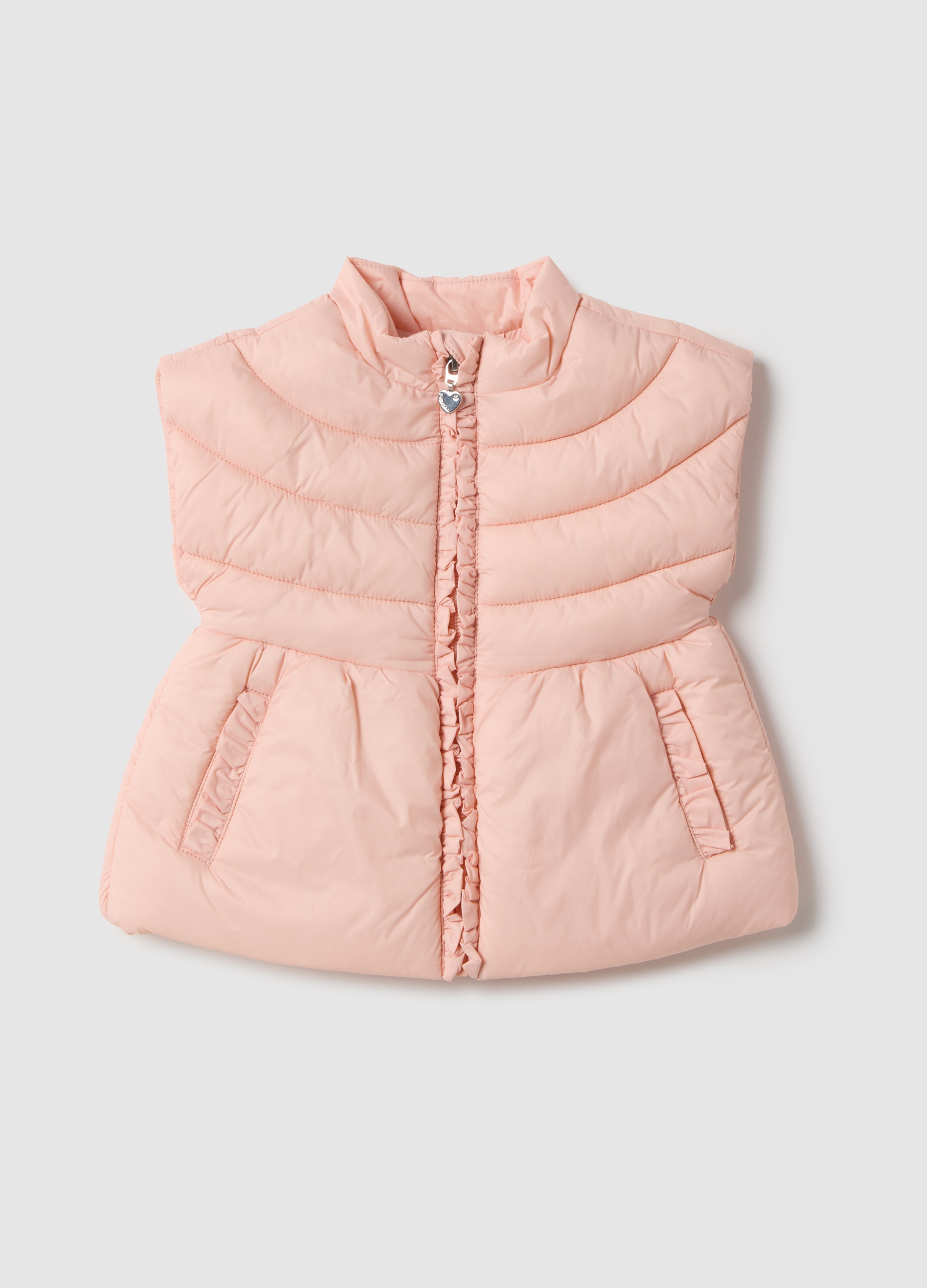 FAGOTTINO, Gilet Imbottito Rosa Da Bimba Regular Fit, Bambina, Rosa, Taglia: 9-12