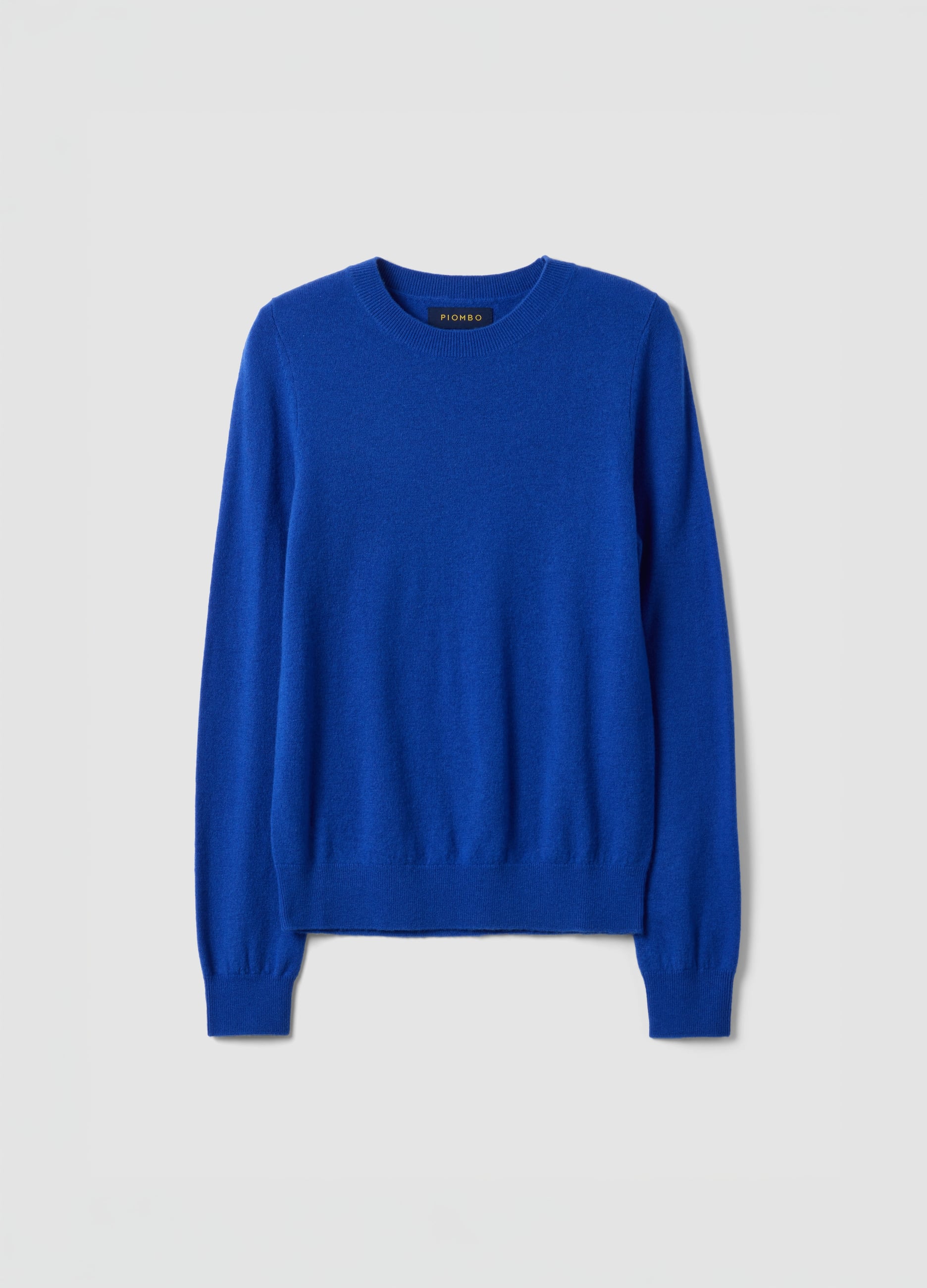 PIOMBO, Maglia Blu In Pura Lana A Girocollo, Donna, Blu, Taglia: XL