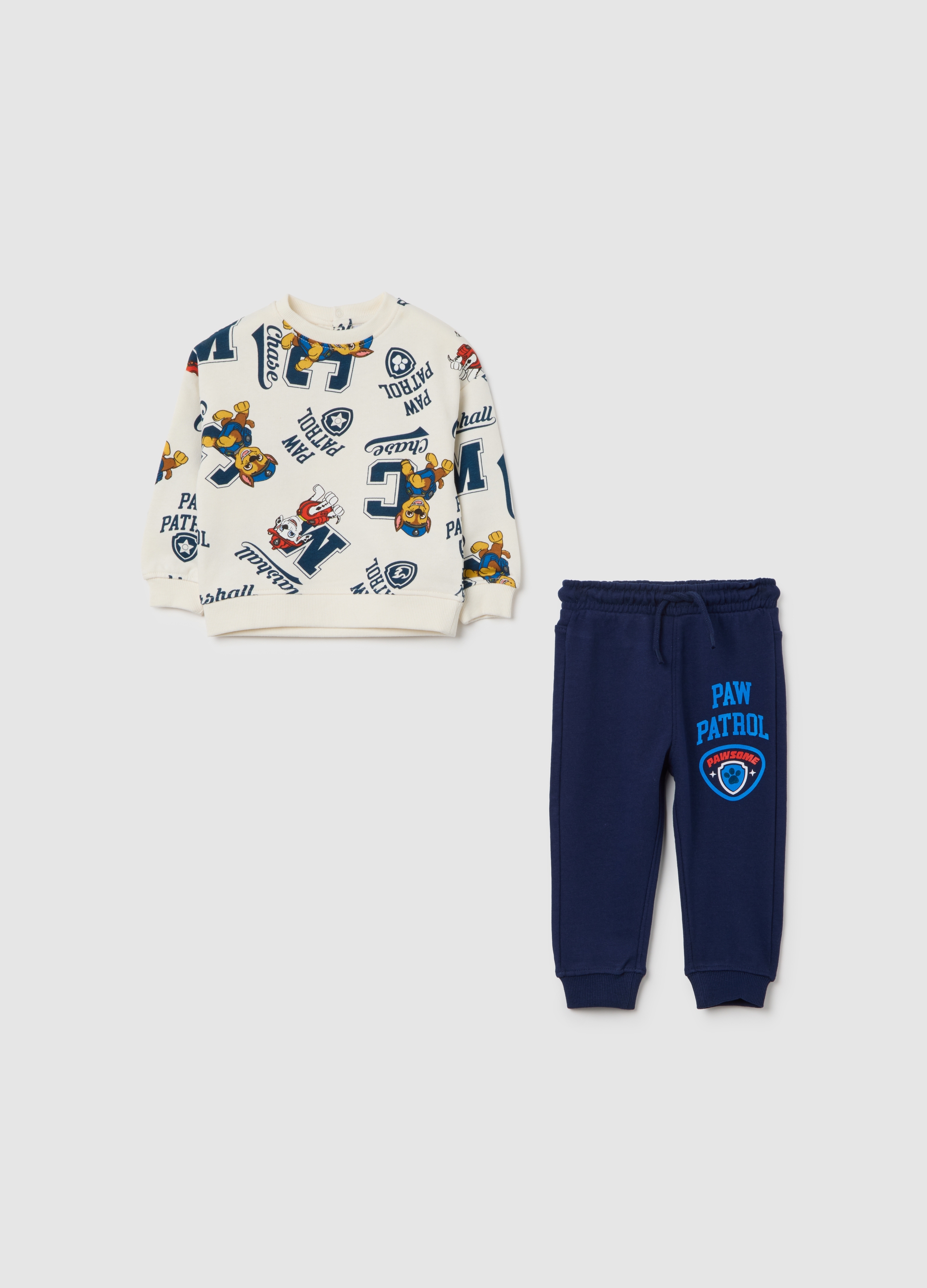 FAGOTTINO, Completo Felpa Pantalone Multicolor Da Bimbo In Puro Cotone Con Stampe, Bambino, Multicolor, Taglia: 30-36