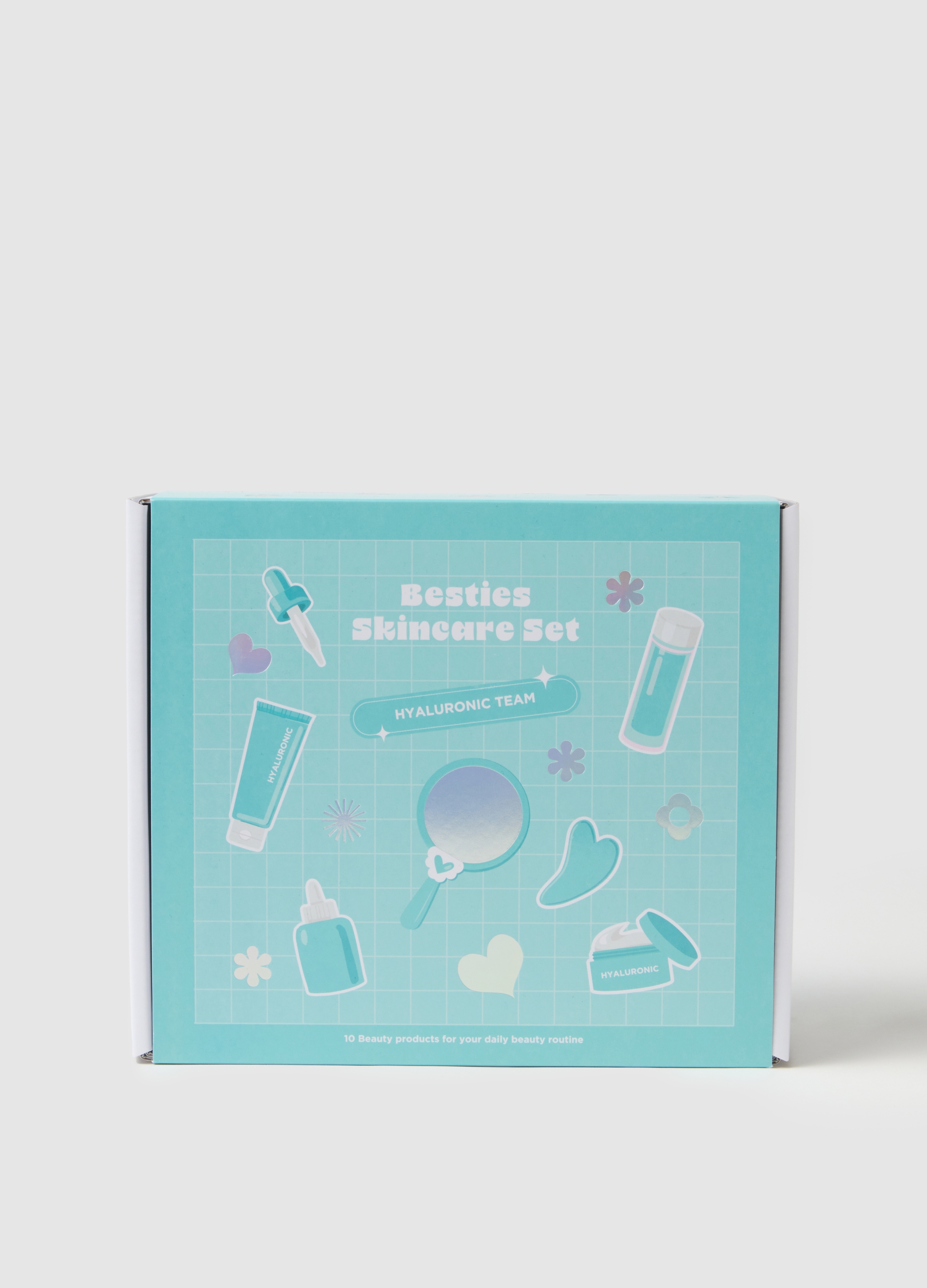 BEAUTY ROUTINE, Beauty Routine Besties Skincare Set Acido Ialuronico (10 Sorprese), Donna, Azzurro, Taglia: FASUL