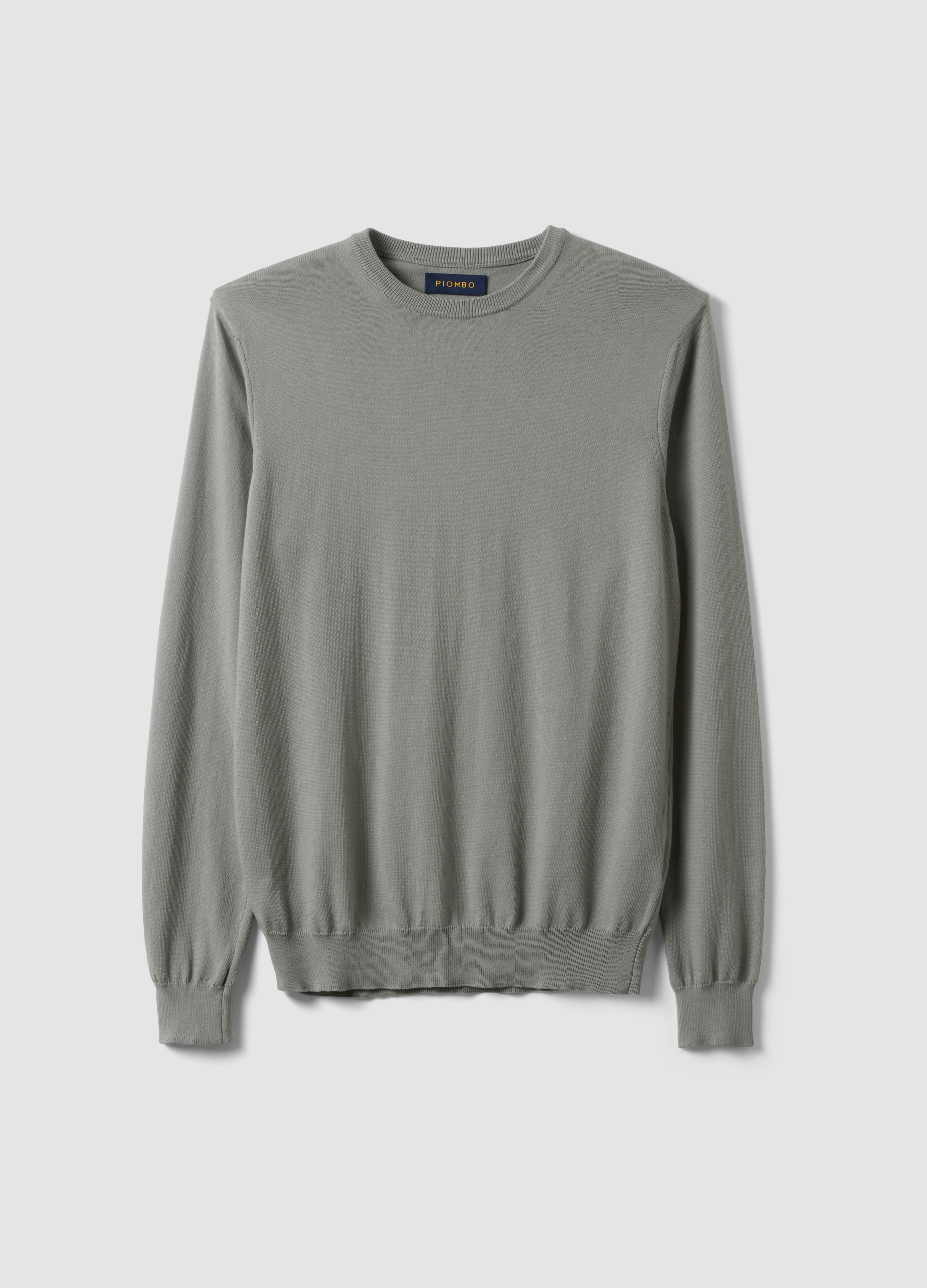 PIOMBO, Jersey Gris De Algodón Puro Ajuste Regular, Hombre, Gris hormigón, Talla: XXL