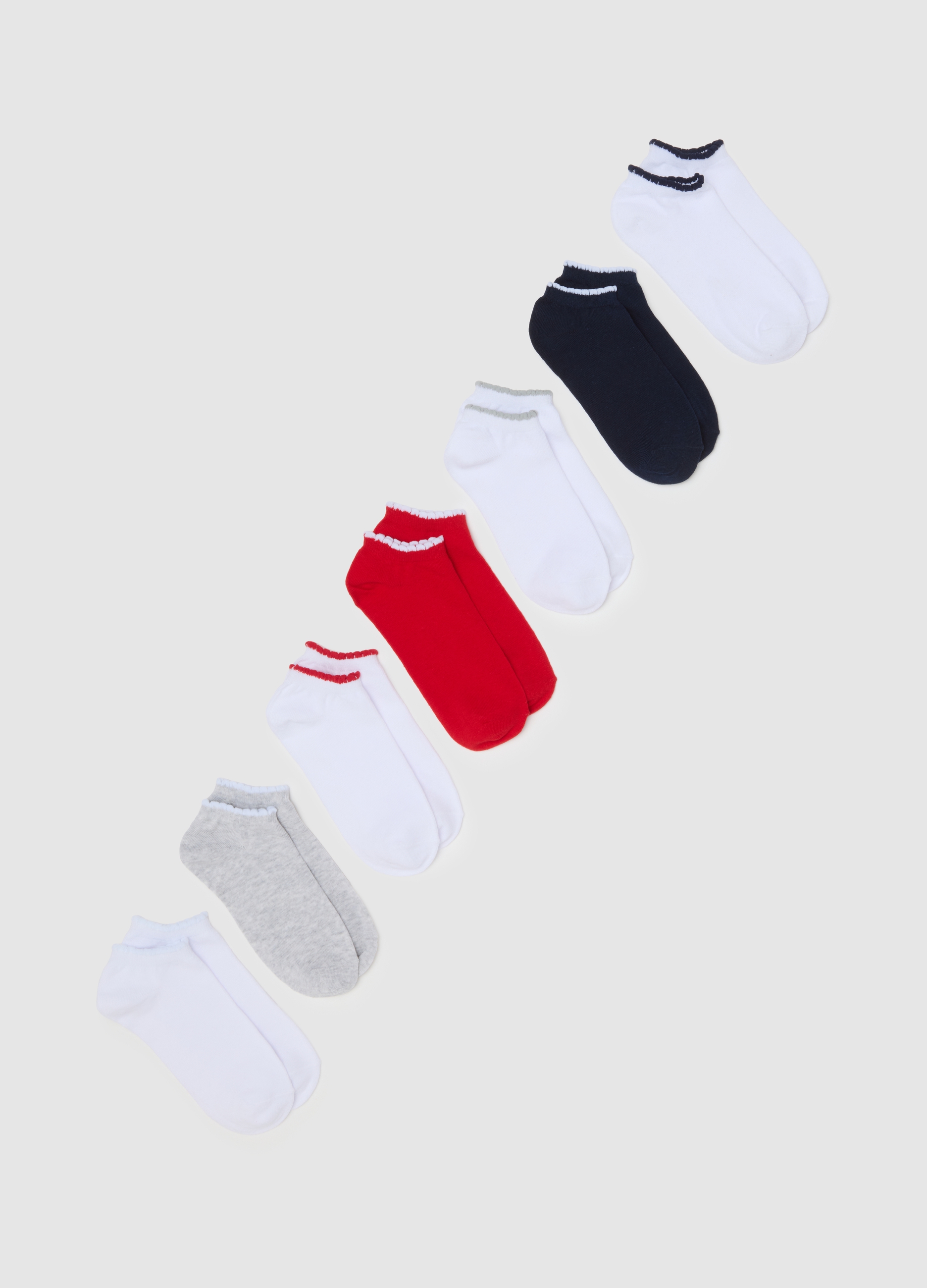 OVS, Multipack Di Sette Calzini In Misto Cotone Multicolor, Donna, Multicolor, Taglia: 39-41