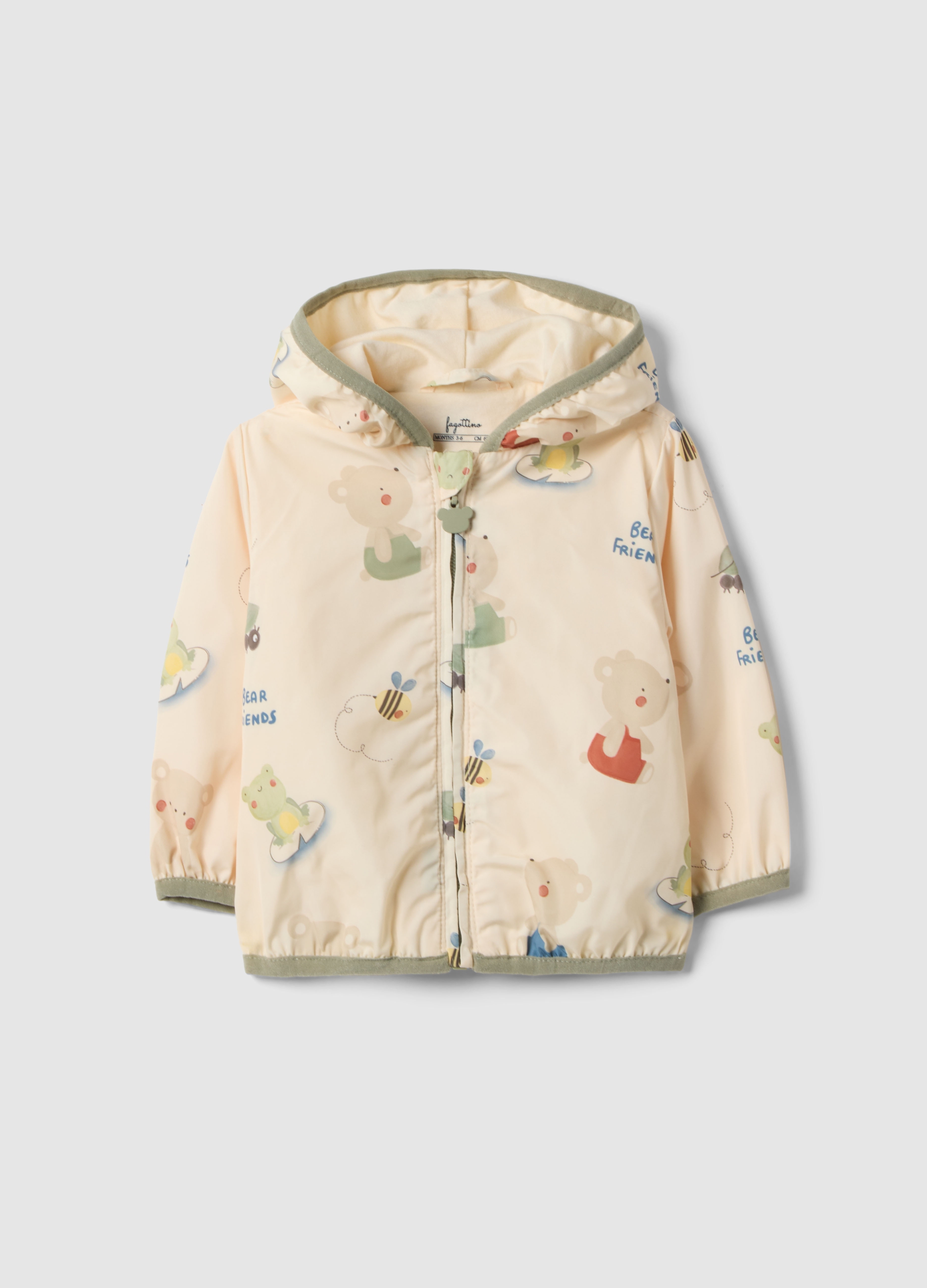 FAGOTTINO, Giacca In Cotone Beige Regular Fit Con Cappuccio Per Bimbo, Bebé Niño, Beige Claro, Talla: 6-9