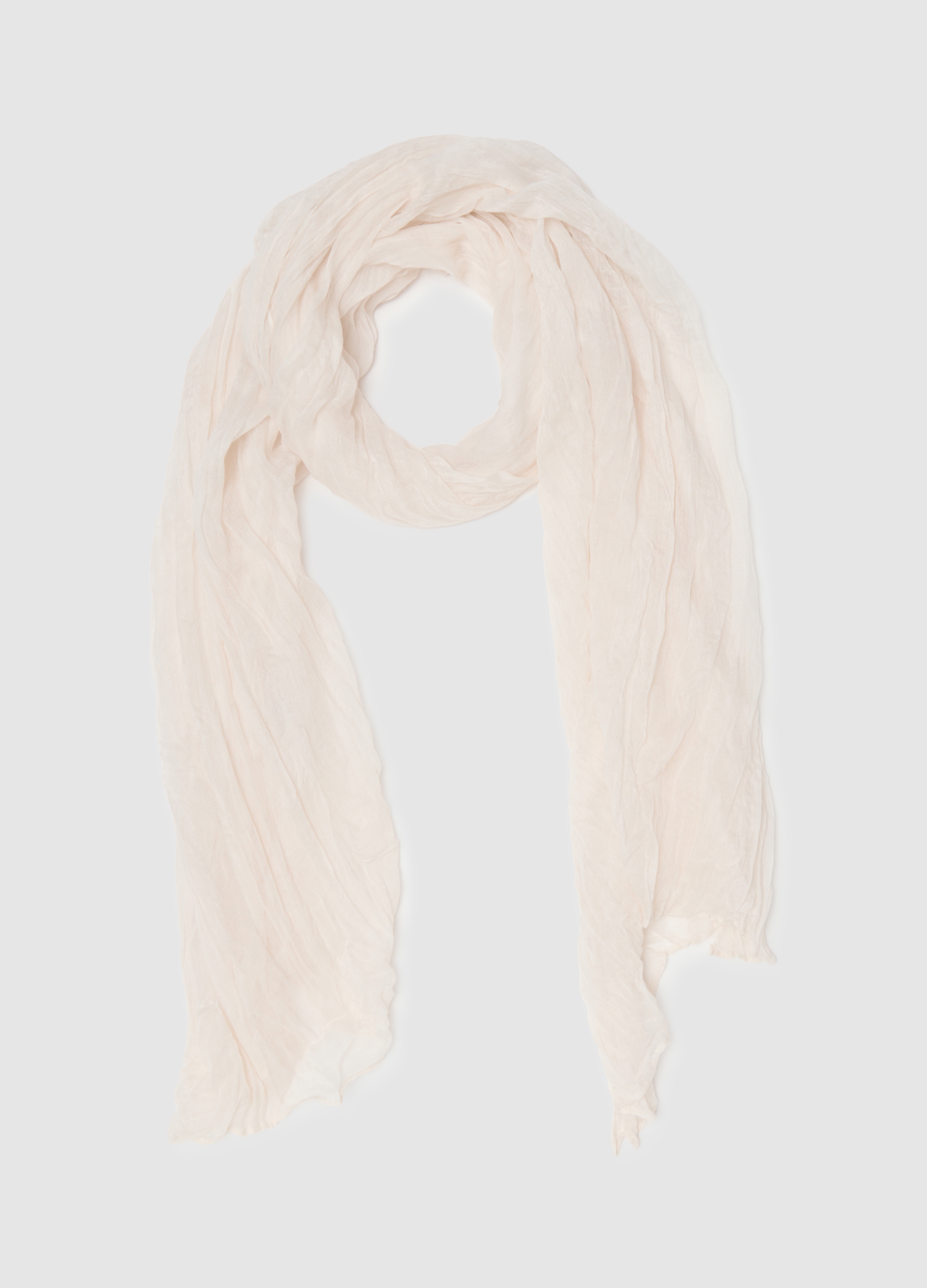 Sciarpa Leggera Bianca Regular Fit, Mujer, Blanco suave, Talla: FASUL