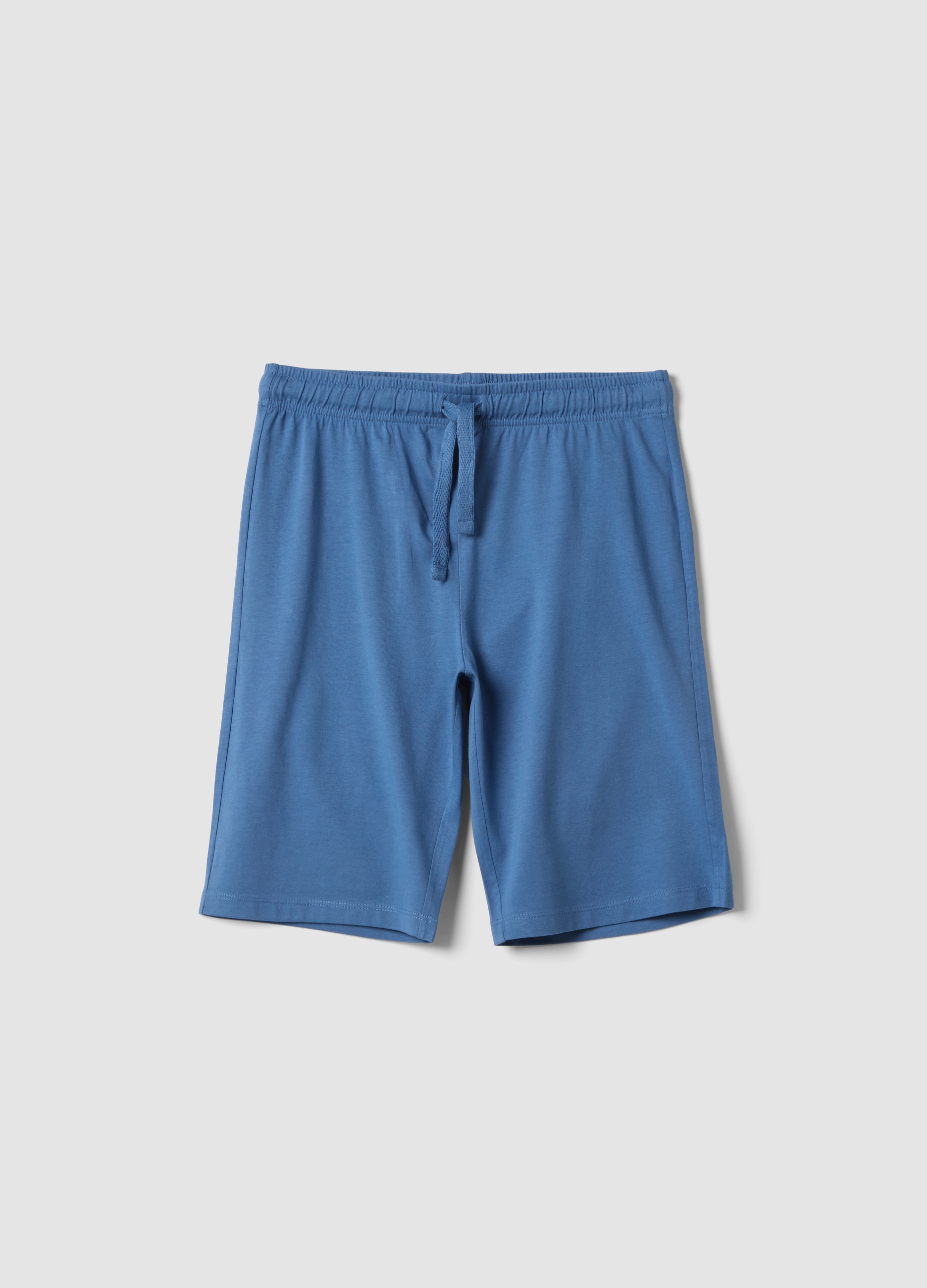 OVS KIDS, Shorts Azzurri In Puro Cotone Organico Da Ragazzo Regular Fit, Niño, Azul oscuro, Talla: 12-13