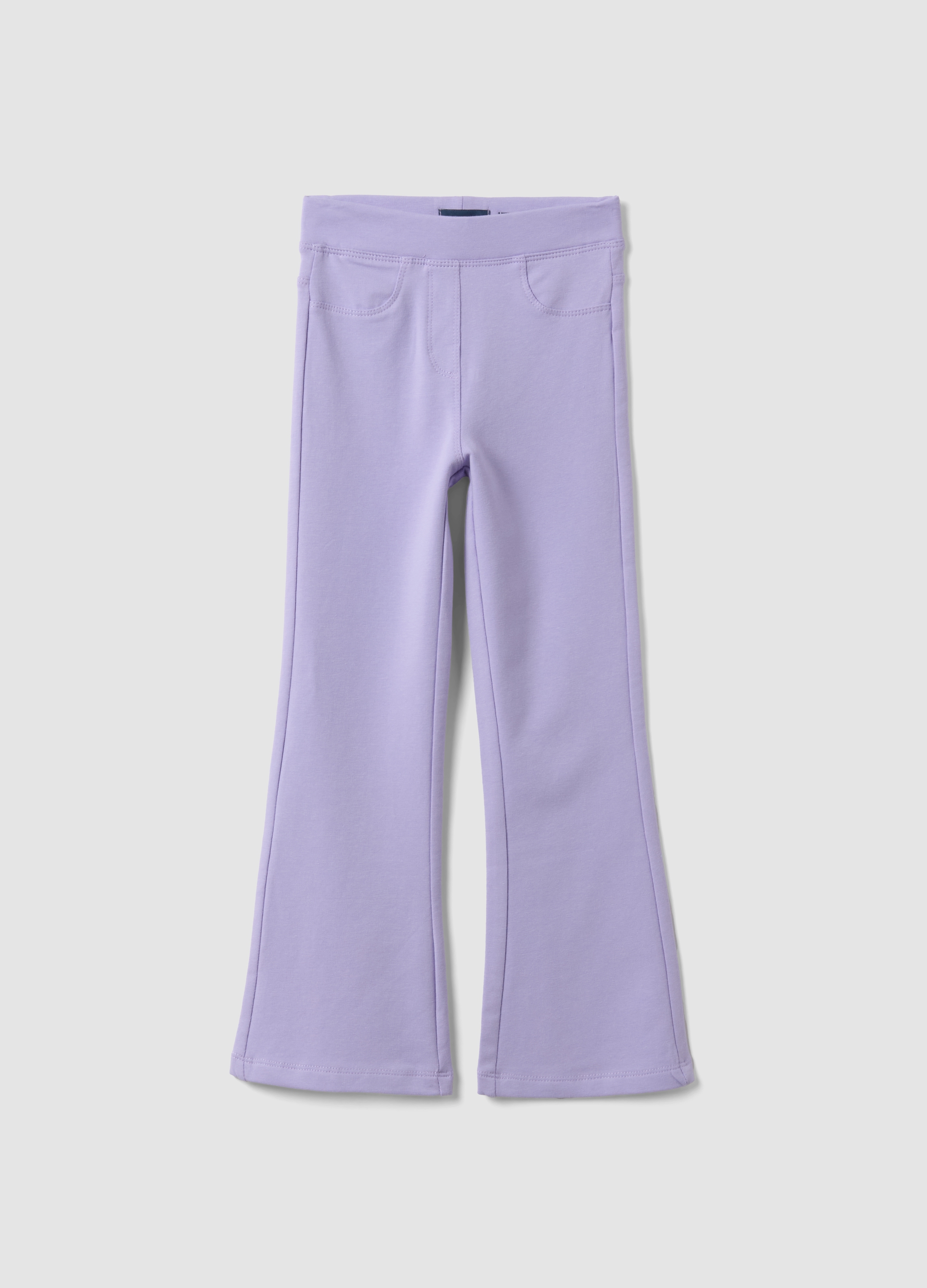 OVS KIDS, Pantaloni Flare Viola In Cotone Organico, Bambina, Viola, Taglia: 5-6