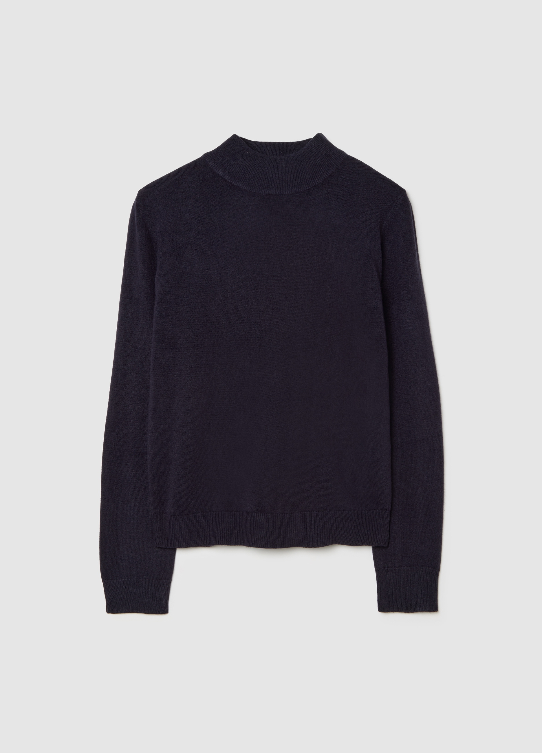 Maglione Nero A Collo Alto, Mujer, Negro, Talla: 40