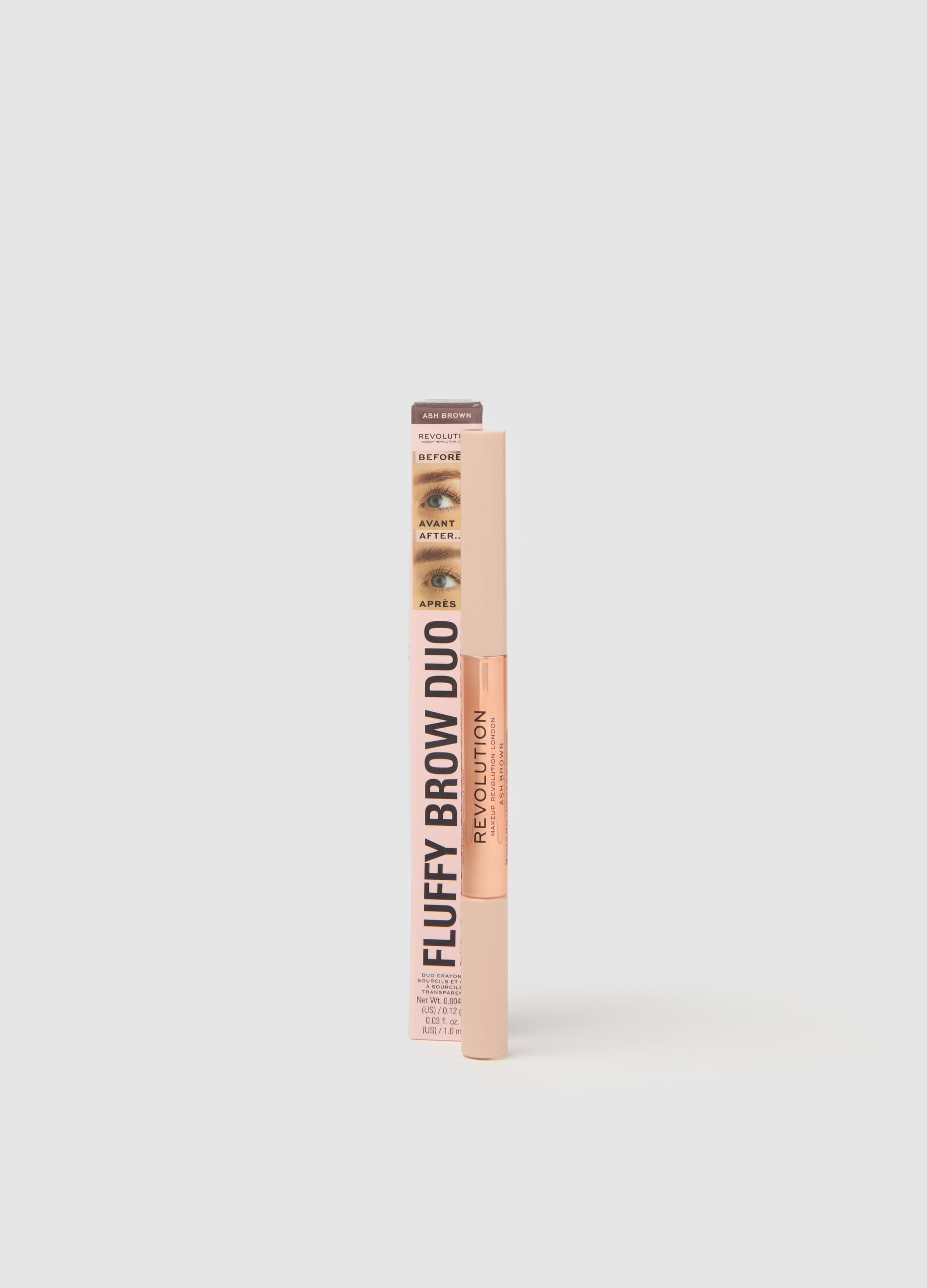 REVOLUTION, Fluffy Brow Filter Duo Ash Brown Matita Sopracciglia, Donna, Marrone, Taglia: FASUL