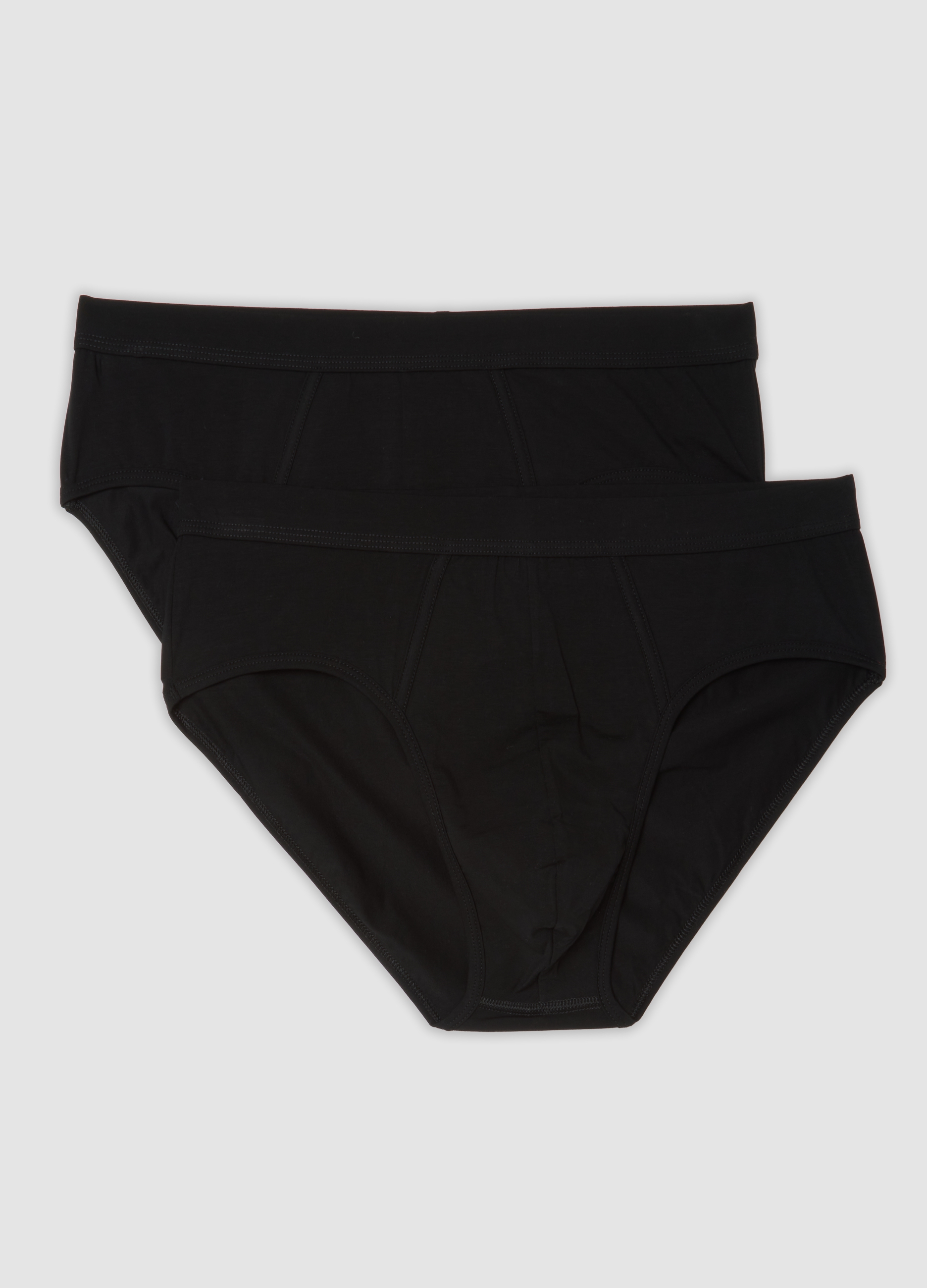 OVS, Bipack Di Slip Neri In Cotone Mercerizzato Elasticizzato, Uomo, Nero, Taglia: M