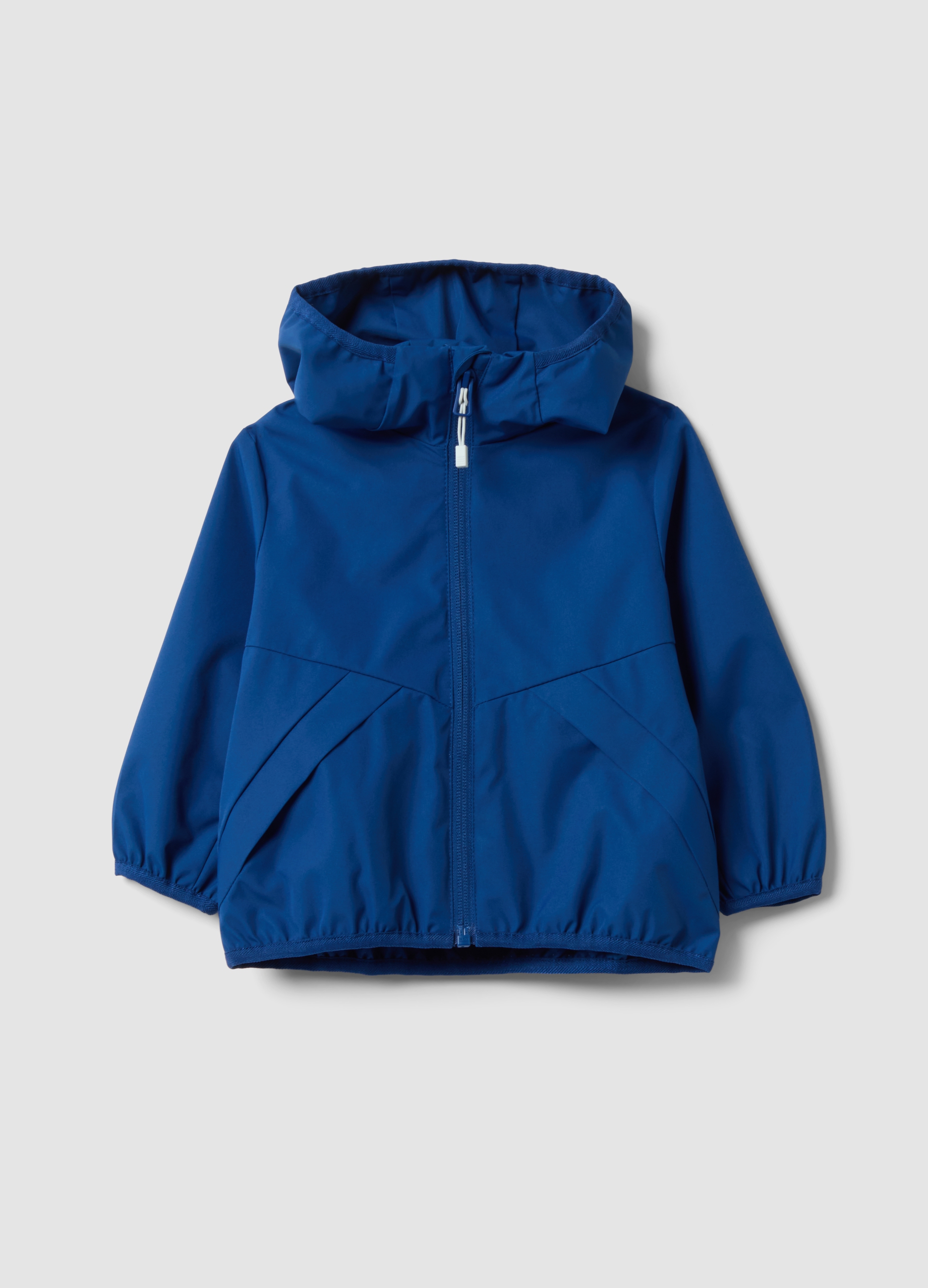 FAGOTTINO, Giacca Antipioggia Blu Con Cappuccio E Zip Regular Fit Per Bimbo, Bambino, Blu, Taglia: 18-24