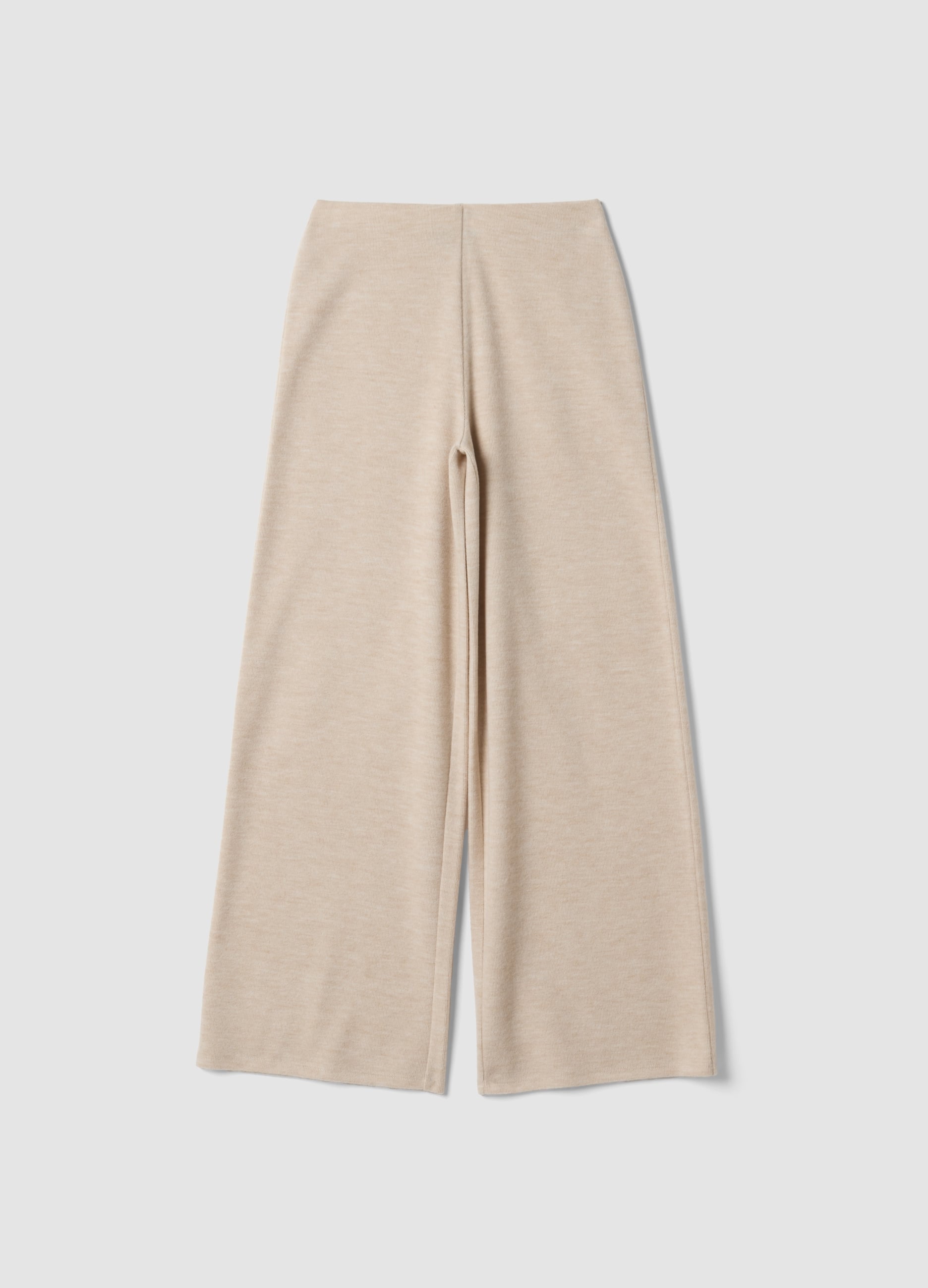 OVS, Pantaloni Beige In Misto Viscosa Relaxed Fit, Donna, Beige, Taglia: M