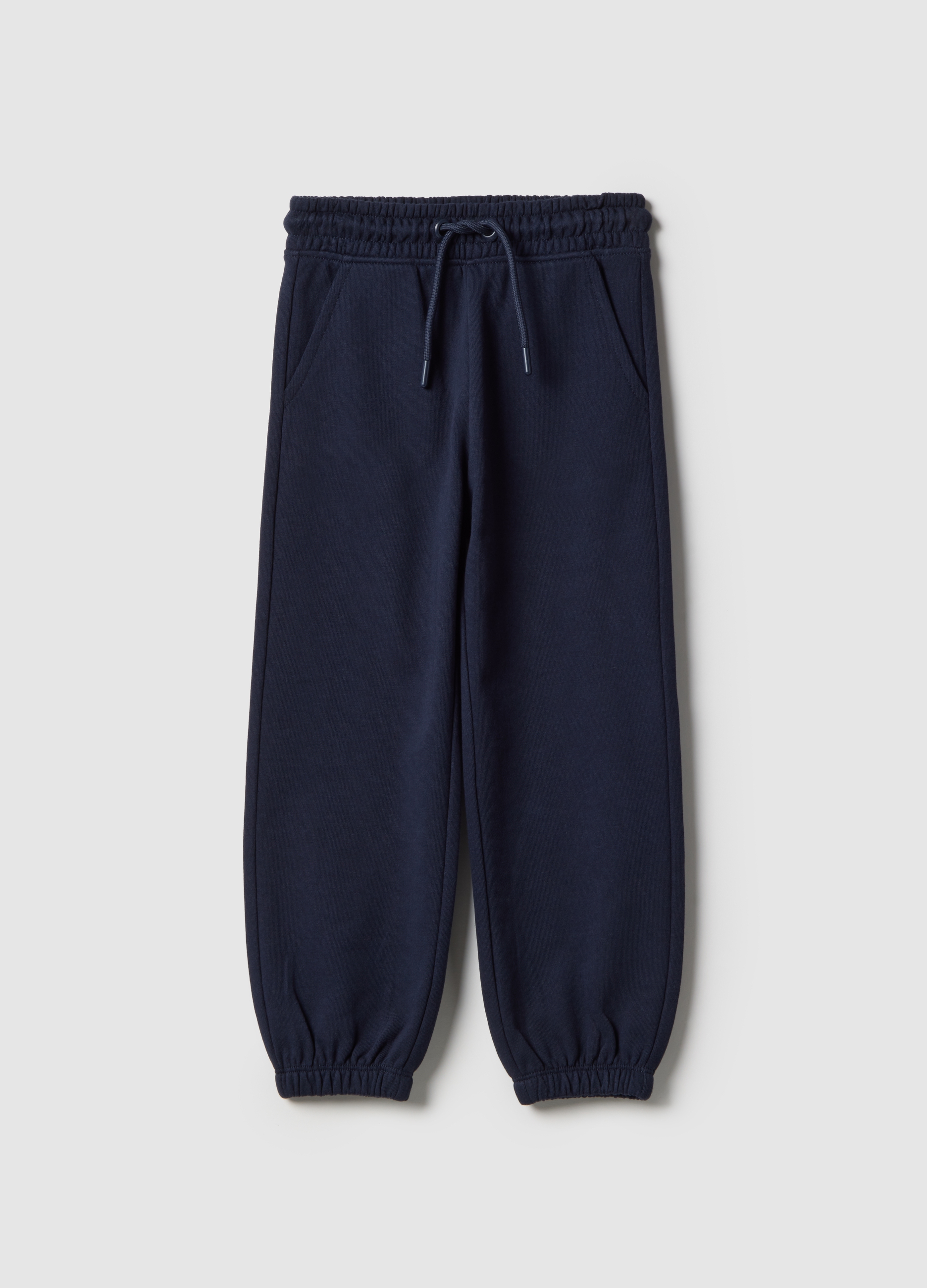 OVS KIDS, Pantalones Jogger Azules Para Niña En Puro Algodón Con Ajuste Regular, Niña, Azul marino, Talla: 5-6
