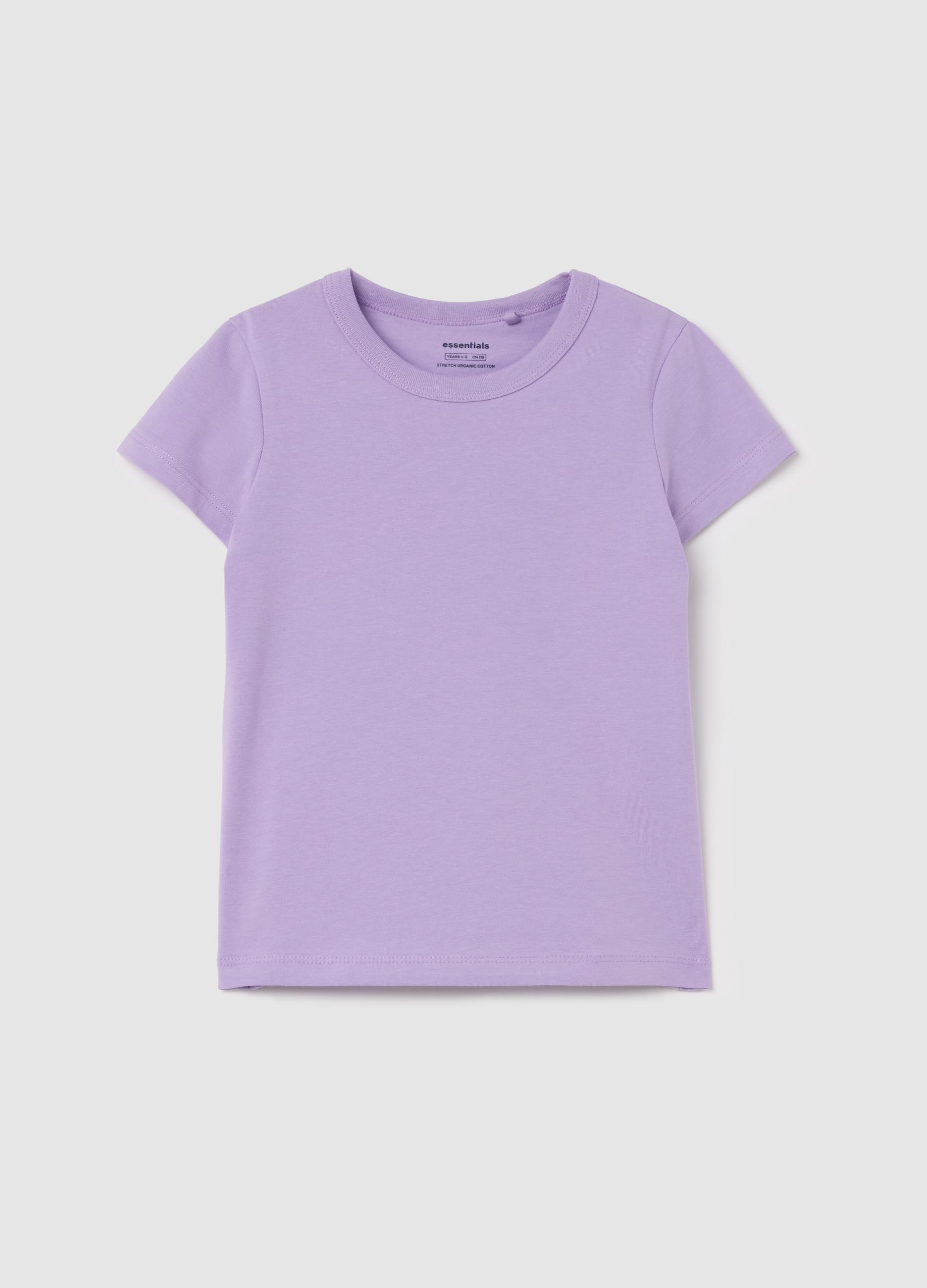 OVS, T-shirt In Cotone Bio, Bambina, Viola, Taglia: 3-4