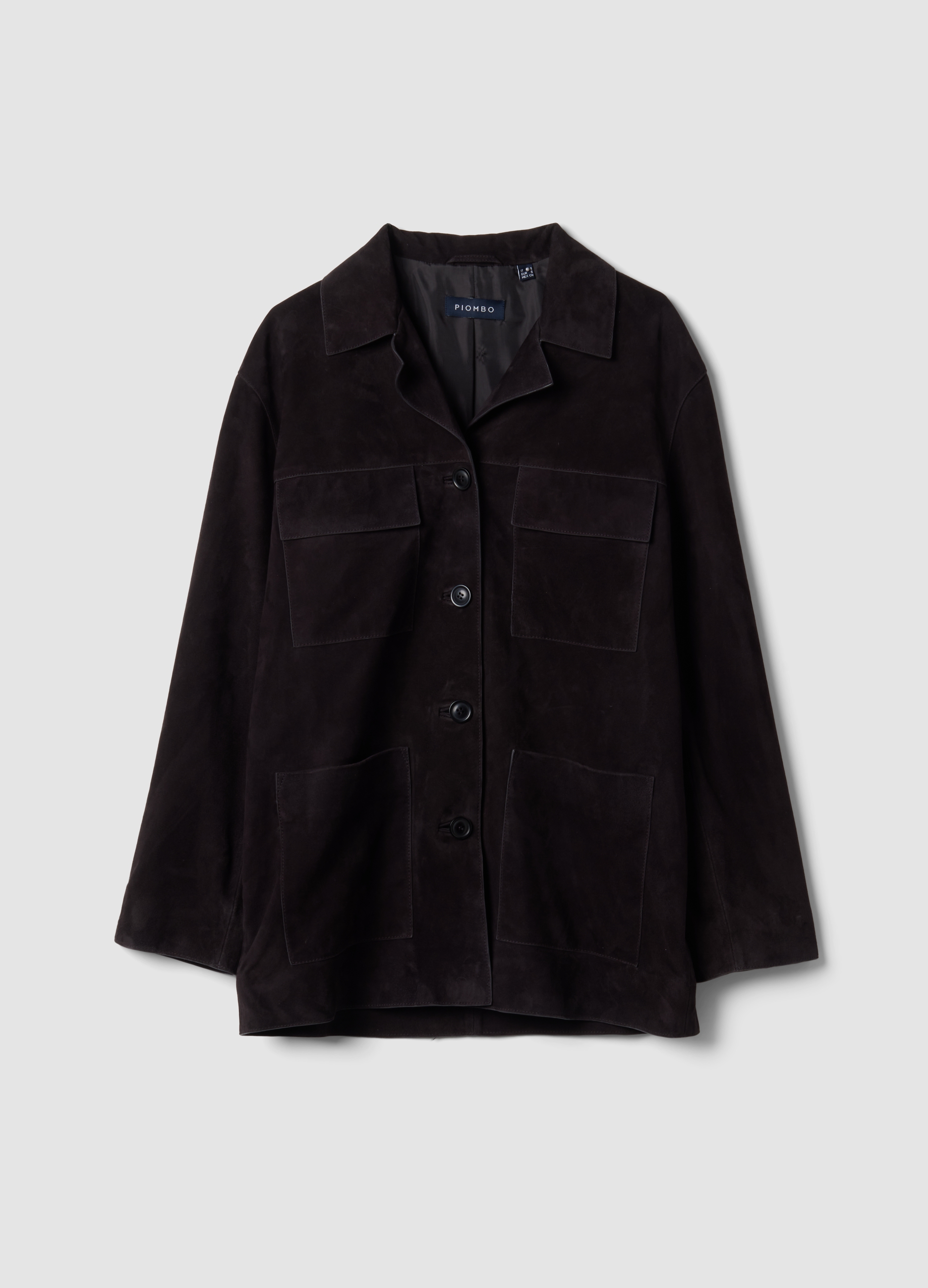 Piombo Contemporary, Giacca Nera In Vera Pelle Regular Fit, Donna, Nero, Taglia: S