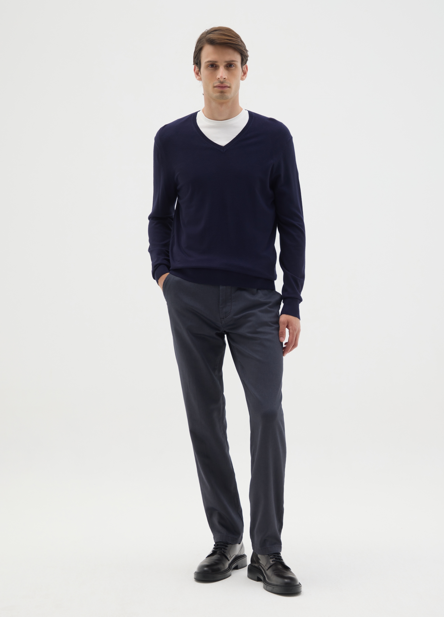 OVS, Pantalones De Algodón Azul Ajustados, Hombre, Blu Bluette, Talla: 44