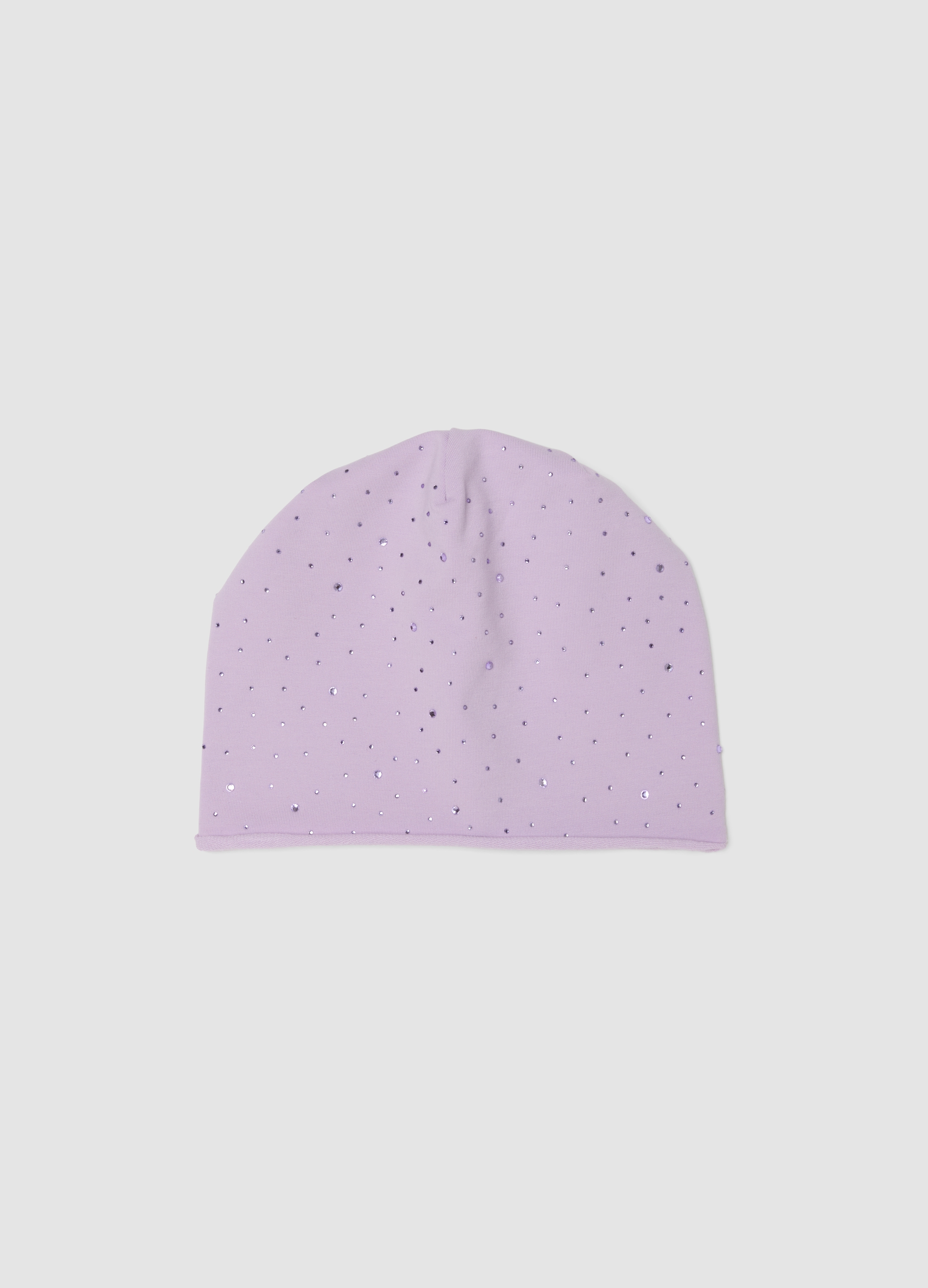 OVS KIDS, Cappello Viola In Cotone Elasticizzato Con Strass Per Ragazza, Bambina, Viola, Taglia: 56