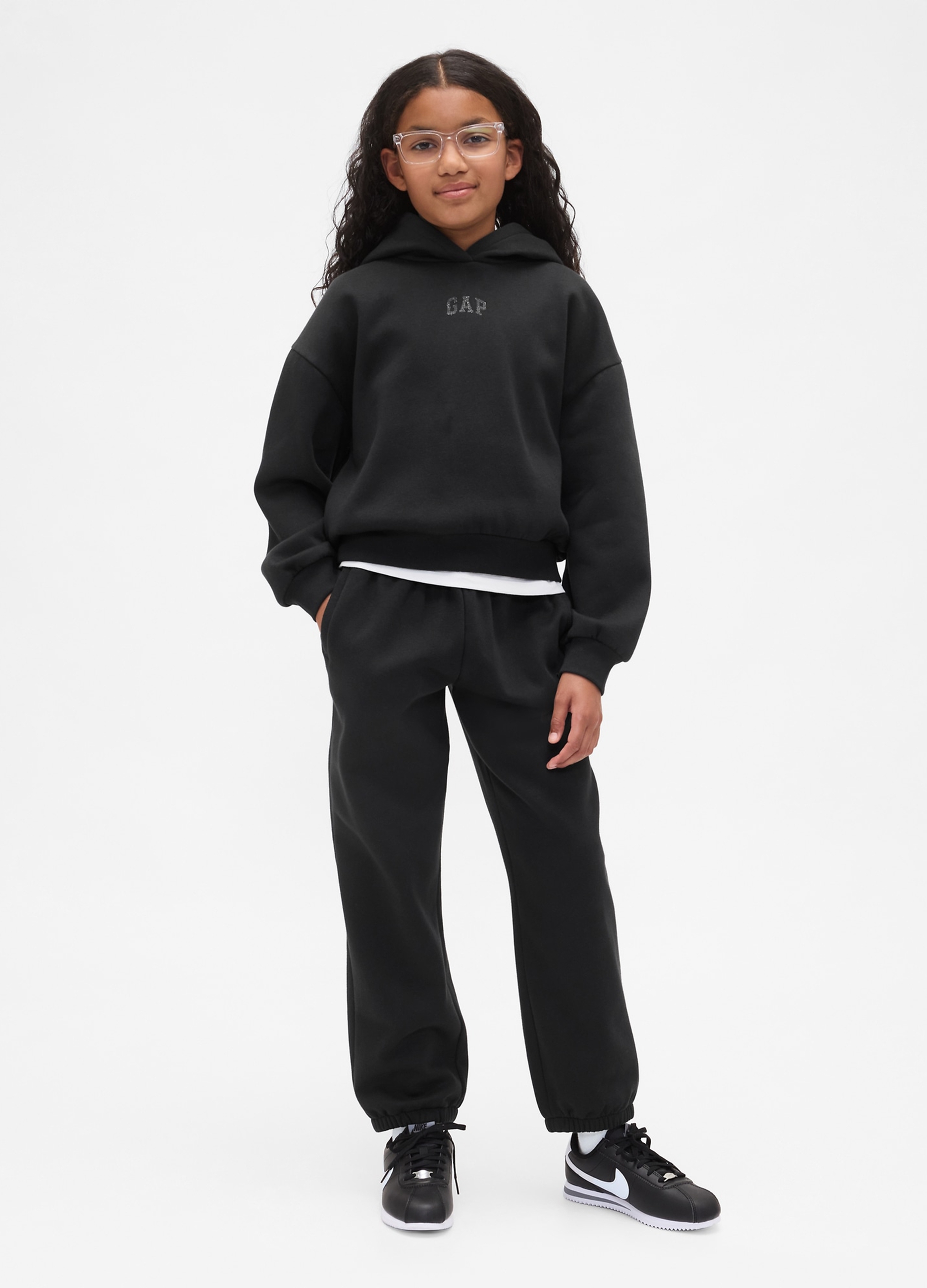 GAP KIDS, Joggers Con Logo Gap, Bambina, Nero, Taglia: L
