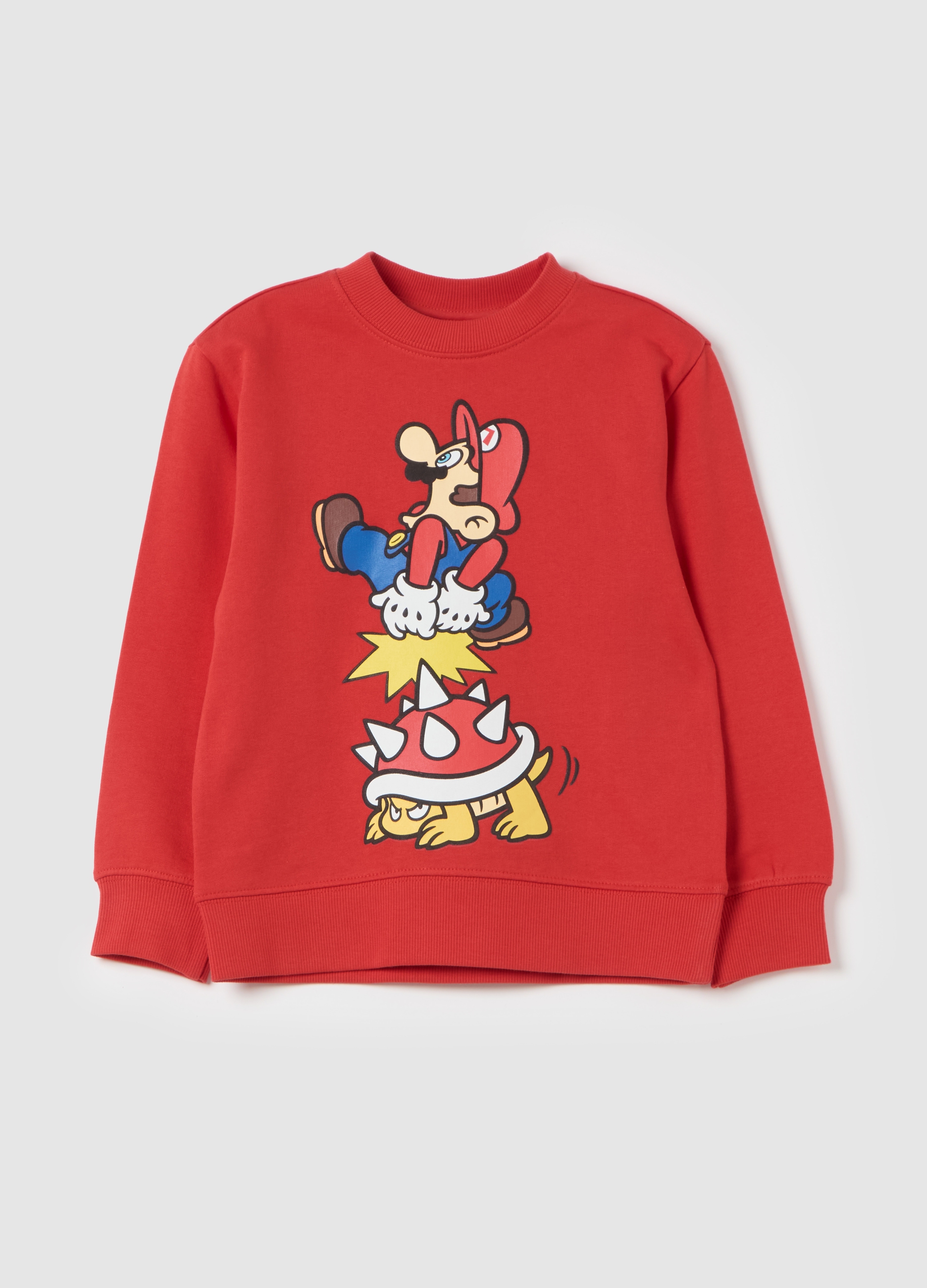 OVS KIDS, Felpa Stampa Super Mario™ E Koopistrice, Bambino, Rosso, Taglia: 6-7
