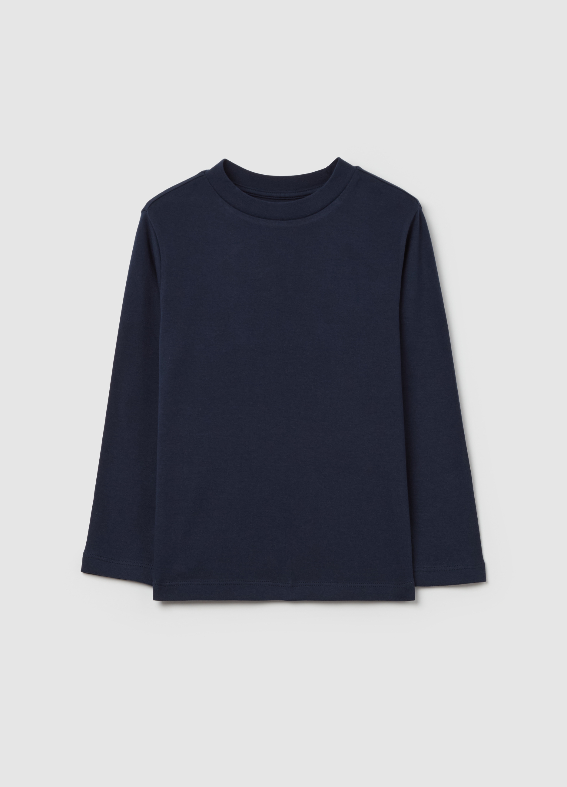 OVS KIDS, Camiseta De Algodón De Manga Larga, Niño, Azul Noche, Talla: 3-4