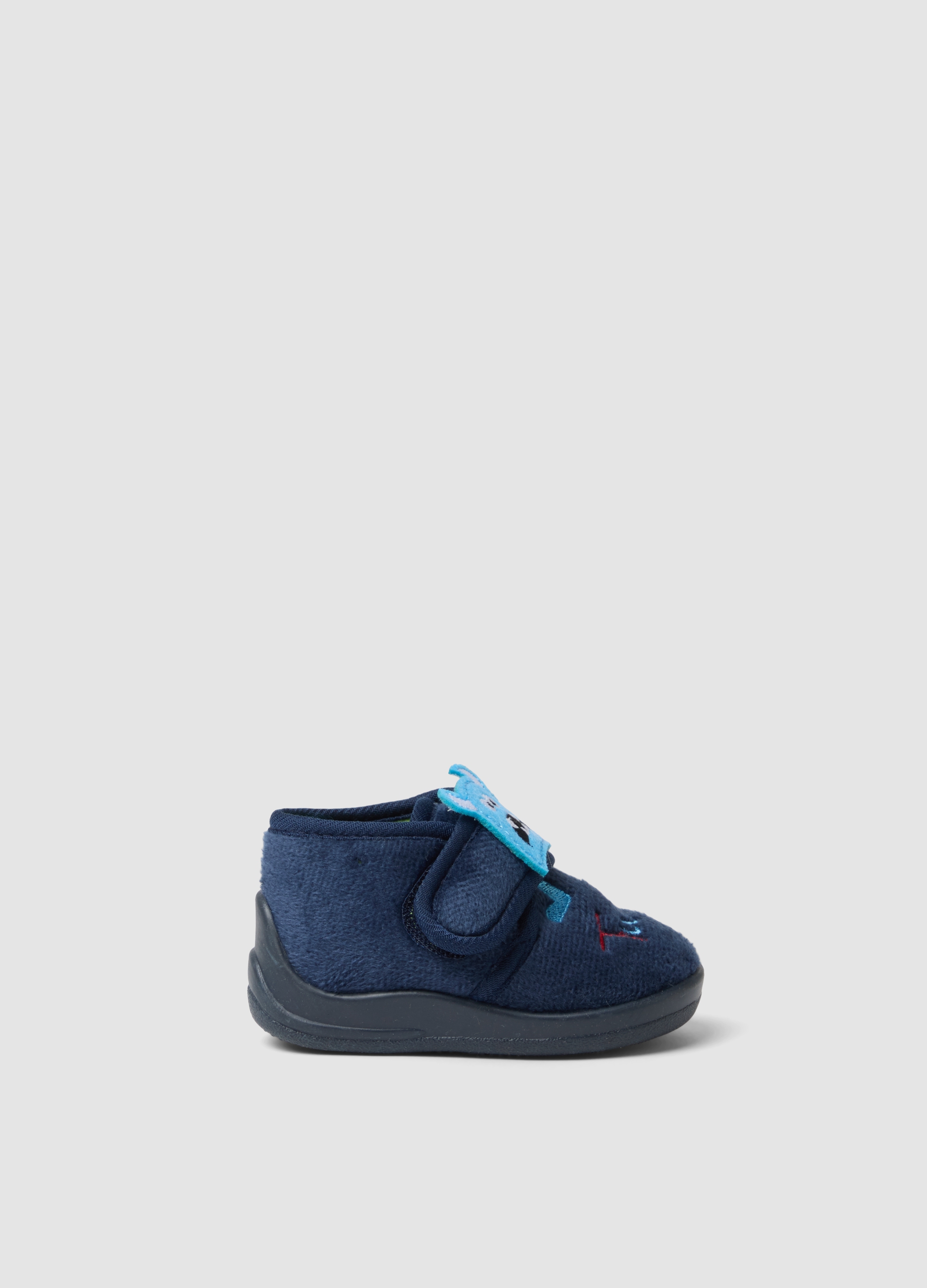 FAGOTTINO, Pantofole Blu Con Mostri Ricamati, Bambino, Blu, Taglia: 22