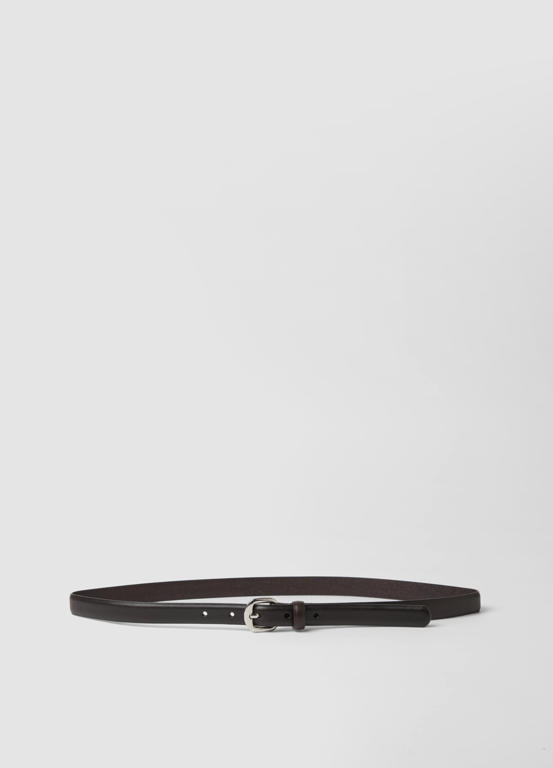 Piombo Contemporary, Cintura Marrone In Vera Pelle Con Fibbia In Metallo, Donna, Marrone, Taglia: S
