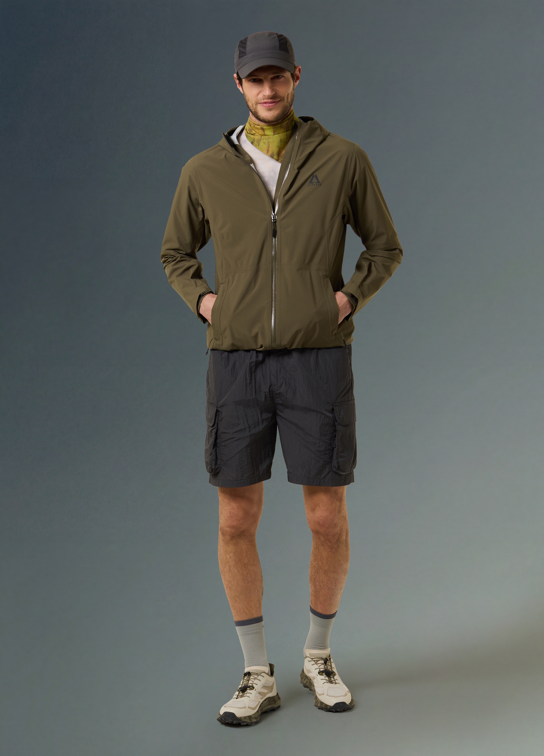 ALTAVIA, Giacca Guscio Antipioggia Altavia With Deborah Compagnoni, Hombre, Verde militar, Talla: XXL