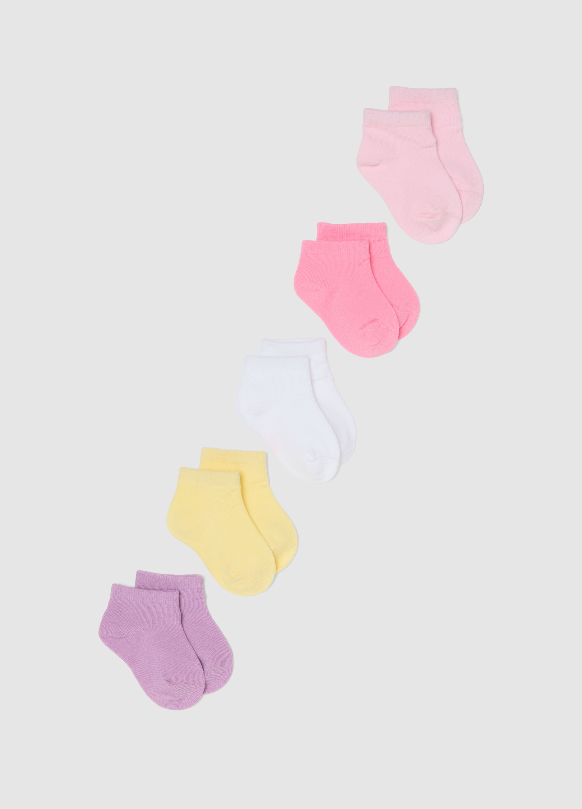 FAGOTTINO, Multipack Calze Corte In Misto Cotone Multicolor Da Neonata, Niña, Amarillo/Rosa, Talla: 6-12